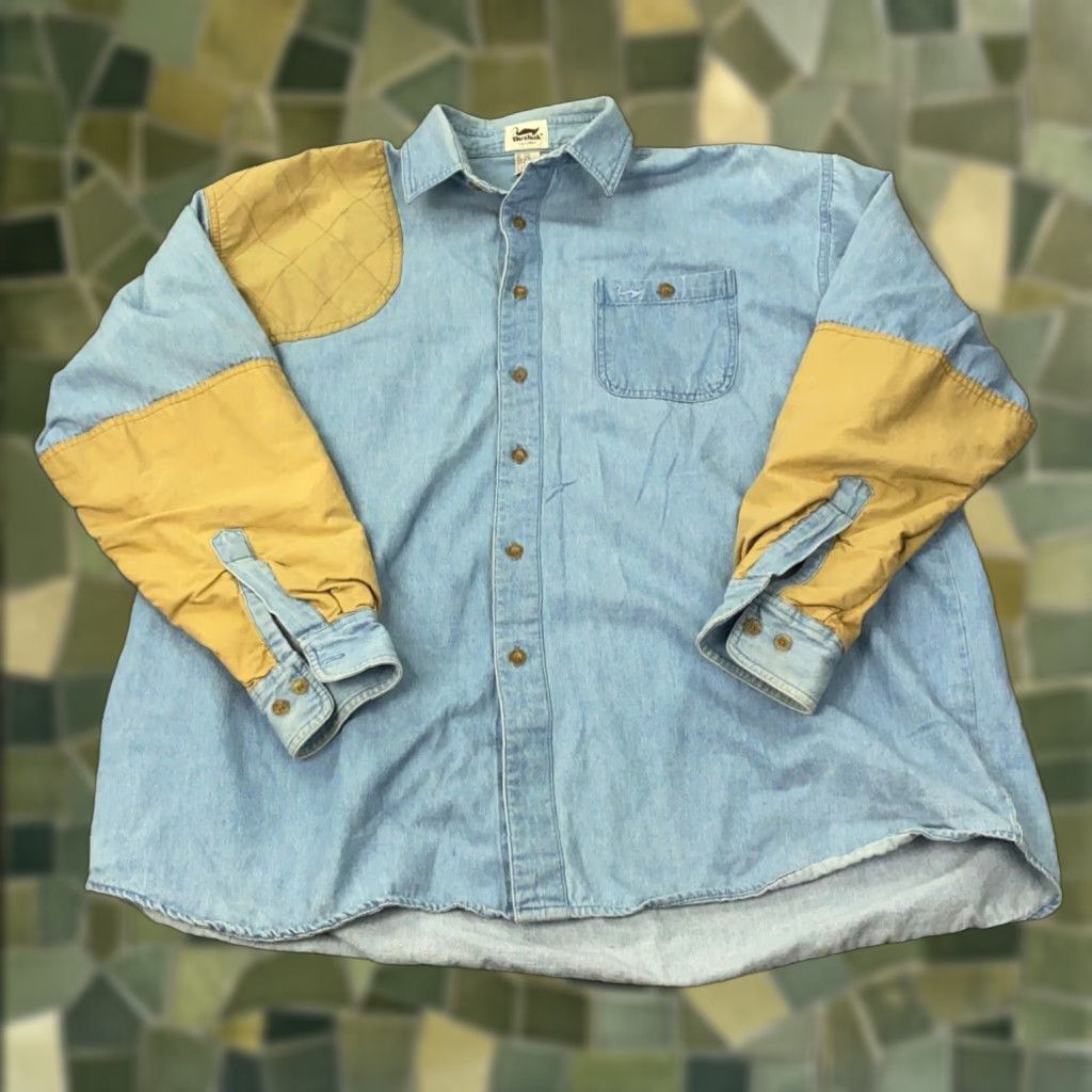 Denime VINTAGE Duxbak Denim Hunting Shirt Mens 2XL Blue Long Sleeve Casual Outdoor Workwear Size US XXL / EU 58 / 5 - 1 Thumbnail