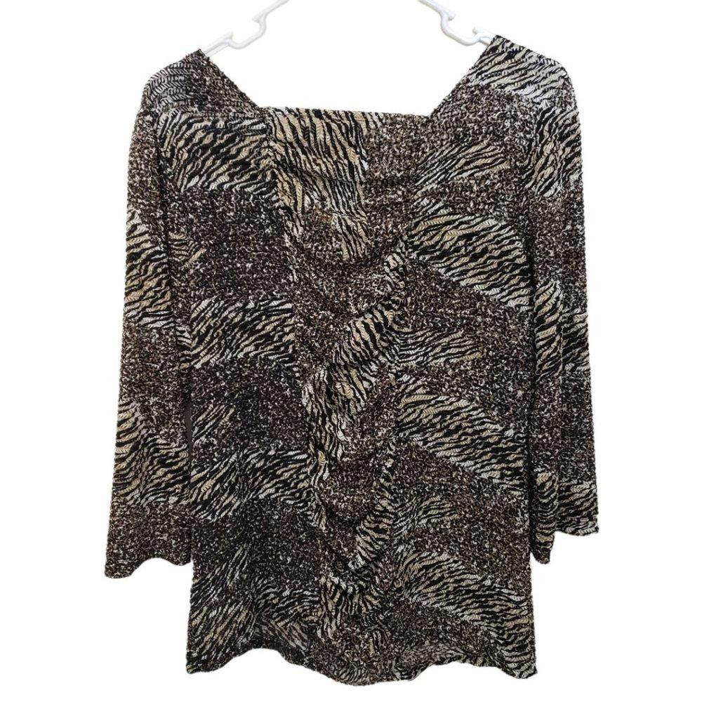 Designer CT197a Ladies Ethyl Long-sleeve Animal Print Blouse M Size M / US 6-8 / IT 42-44 - 2 Thumbnail