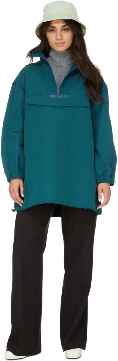 Kenzo o1y1025 Turtleneck Jacket in Deep Teal Size XS / US 0-2 / IT 36-38 - 5 Thumbnail