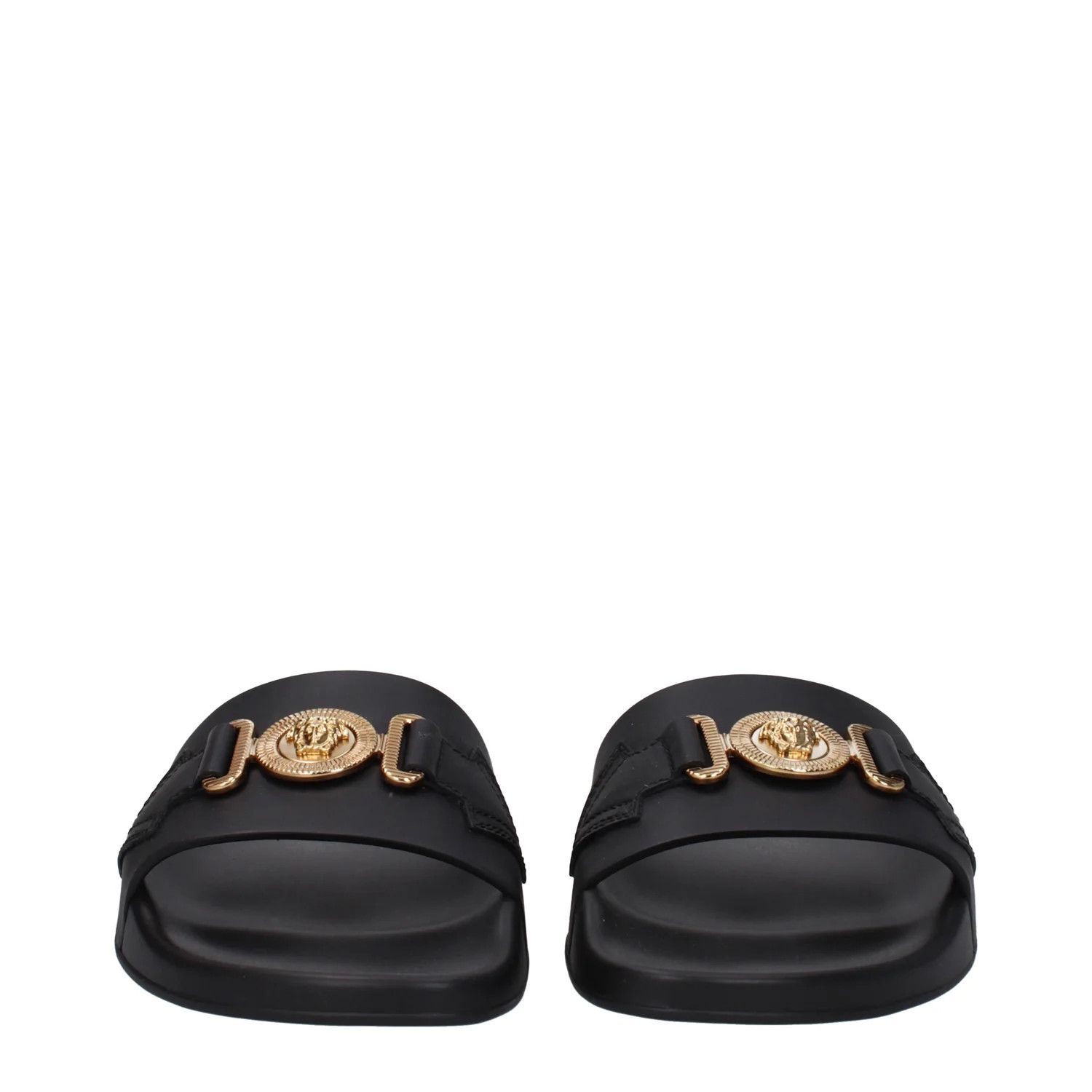 Versace ob1o1e0125 Leather Slippers in Black Size US 5 / IT 35 - 3 Thumbnail