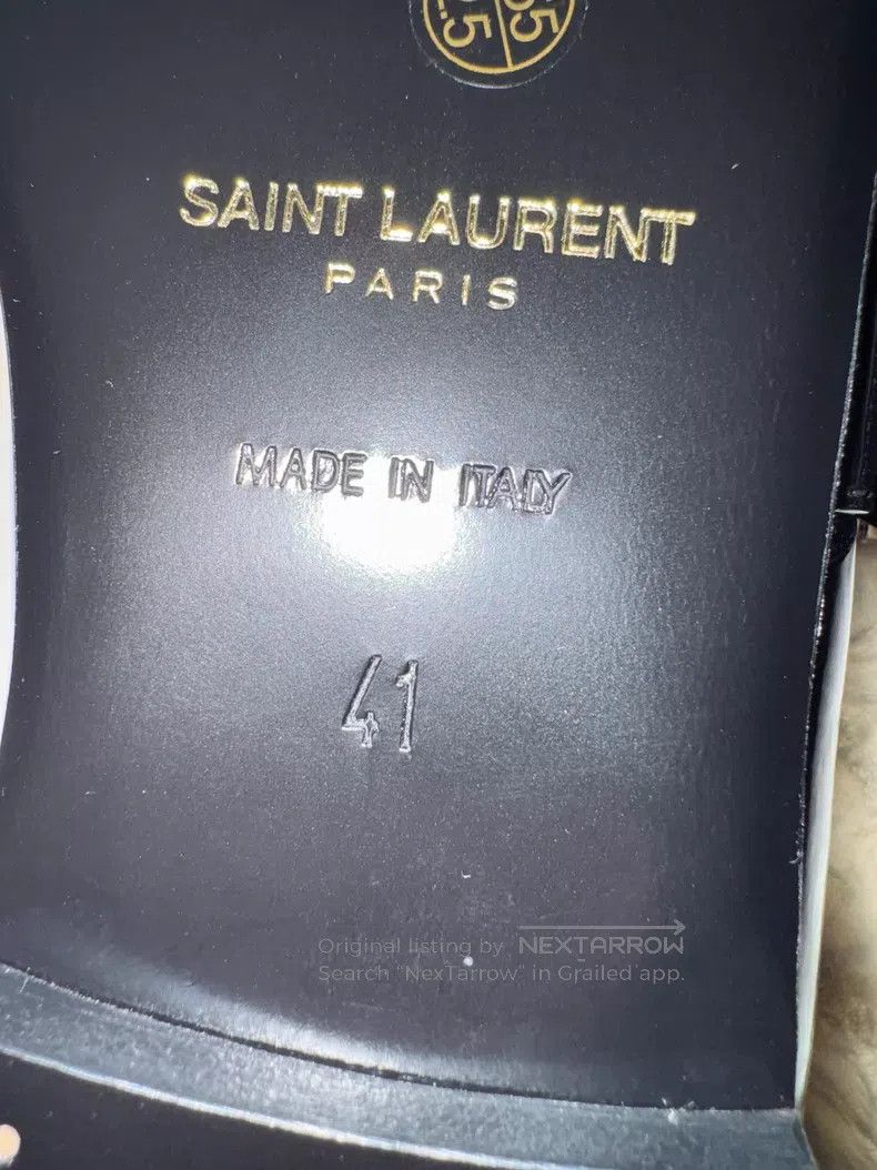 Saint Laurent Paris Saint Laurent Paris Crystal Buckle Loafers Leather Shoes Size US 8 / EU 41 - 6 Thumbnail