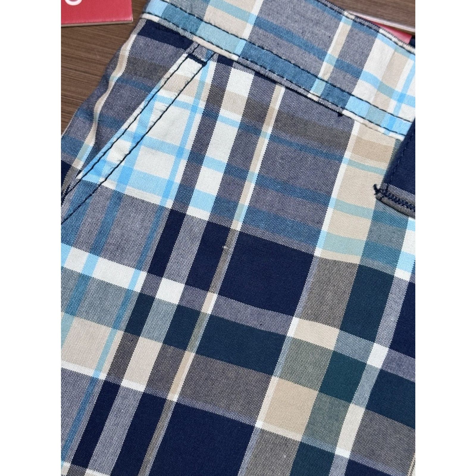 Izod NWT Izod Mens 42x10 Plaid Shorts Y2k Vintage Skater Retro Size US 42 / EU 58 - 5 Thumbnail