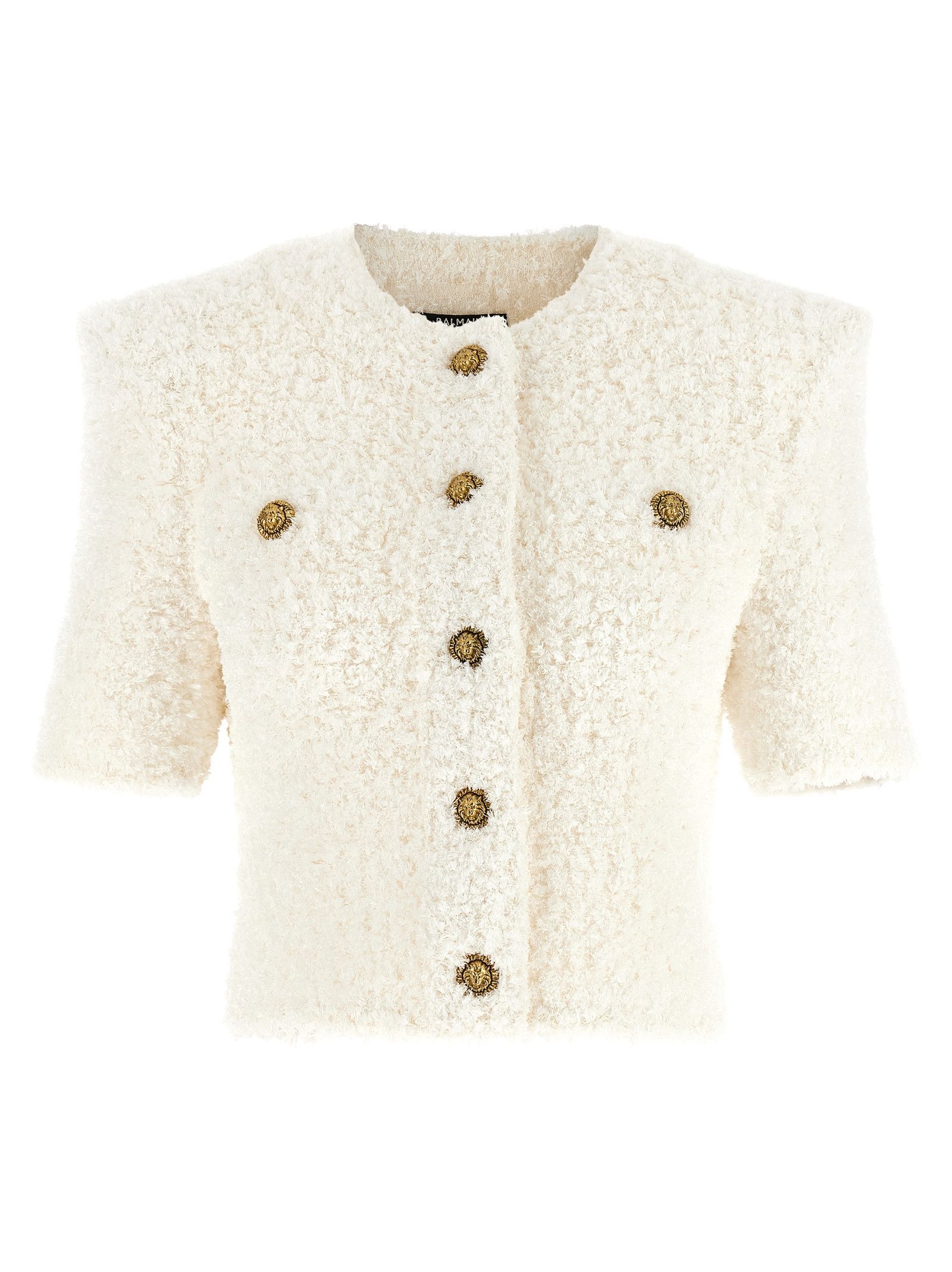 Balmain Cardigan Tweed Plumetis Size S / US 4 / IT 40 - 1 Thumbnail