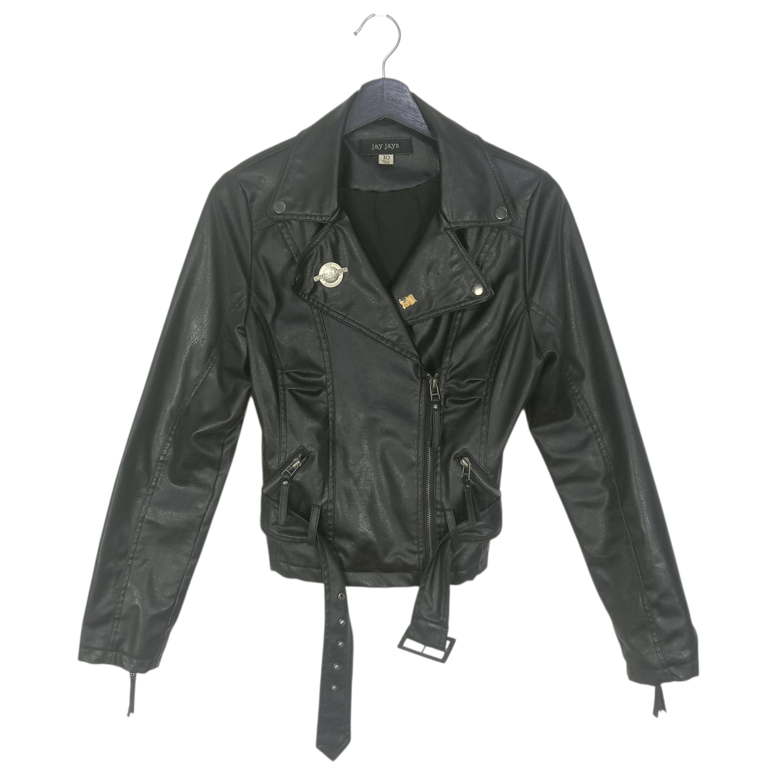 Japanese Brand Jay Jays Black Faux Double Collar Jacket Size XS / US 0-2 / IT 36-38 - 1 Thumbnail