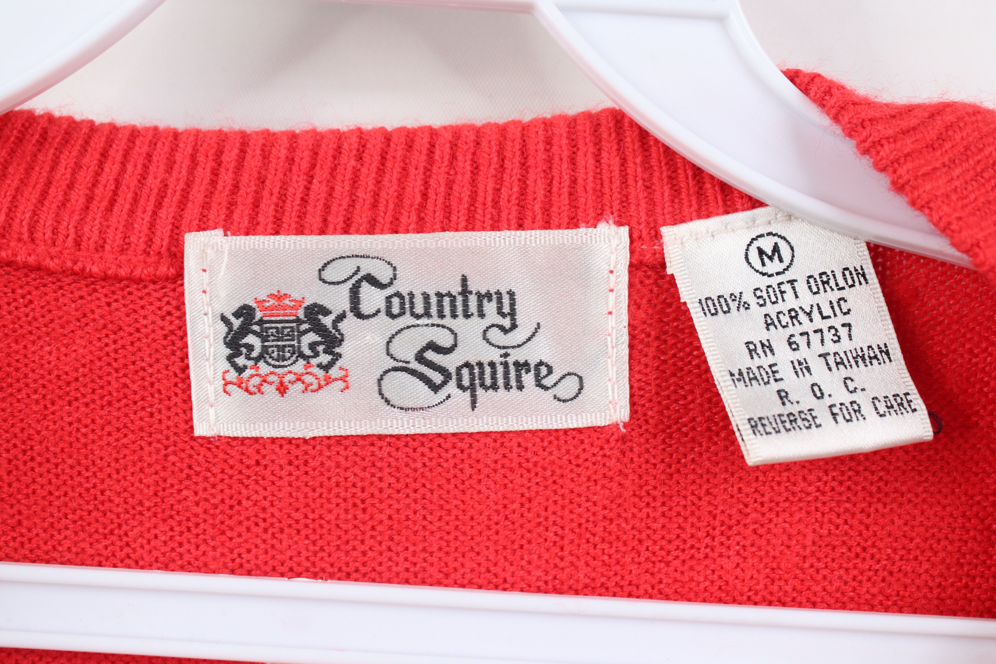 Vintage Deadstock Vintage 70s Soft Knit V-Neck Sweater Vest Red Size M / US 6-8 / IT 42-44 - 6 Thumbnail