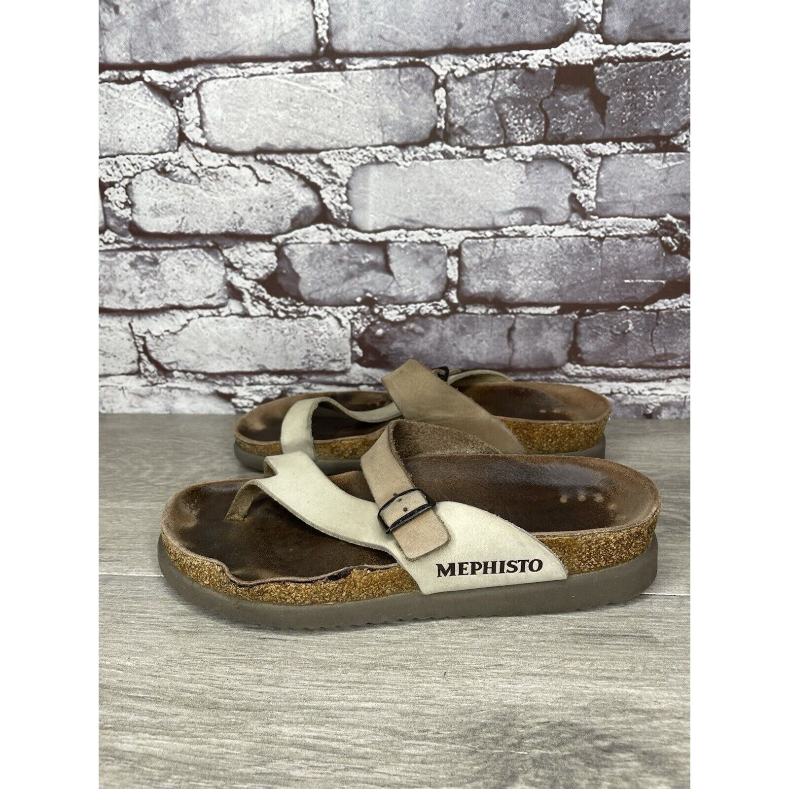 Mephisto Mephisto Helen Beige Nubuck Leather Slides Casual Sandals Wo Size US 6 / IT 36 - 21 Thumbnail