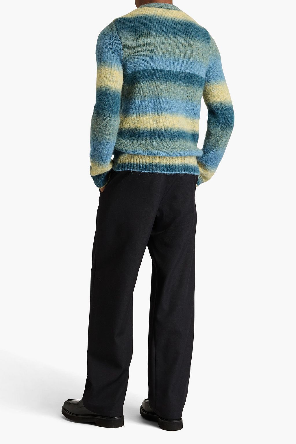 Sandro Sandro Alpaca Mens Stripped sweater M NEW Size US M / EU 48-50 / 2 - 7 Thumbnail
