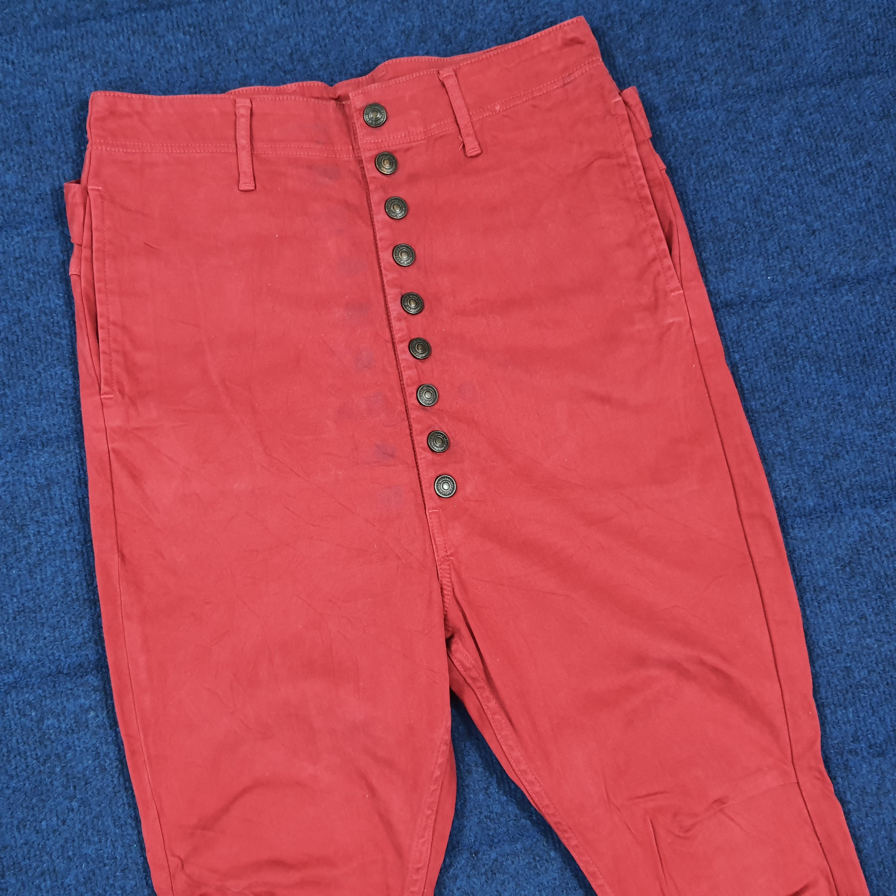 Kapital KAPITAL Japan Red Cotton Tencel Stretch Pants C297N25 Size 26" / US 2 / IT 38 - 2 Thumbnail