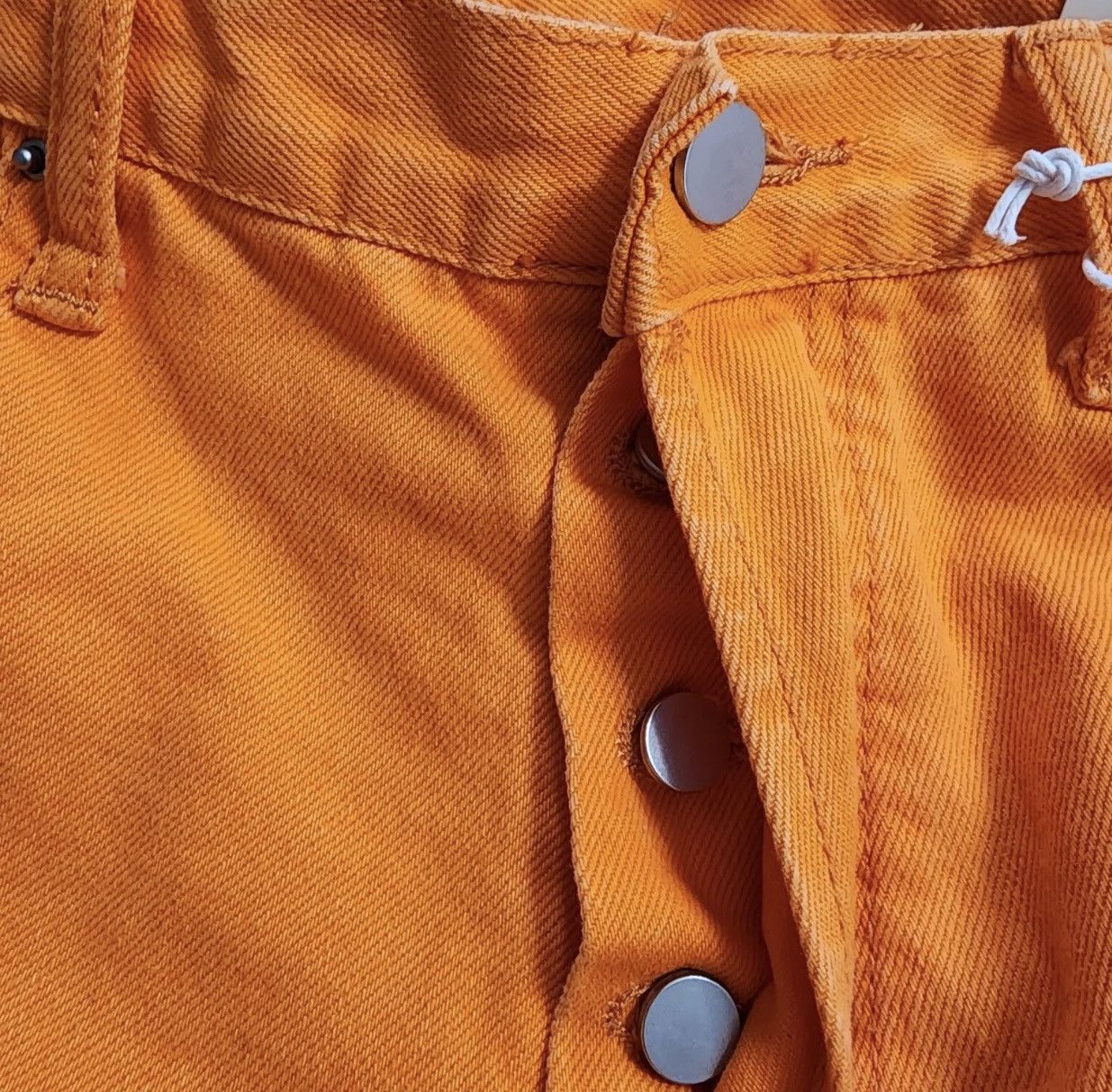 MNML Brand New Orange flare denim pants Size US 30 / EU 46 - 6 Thumbnail