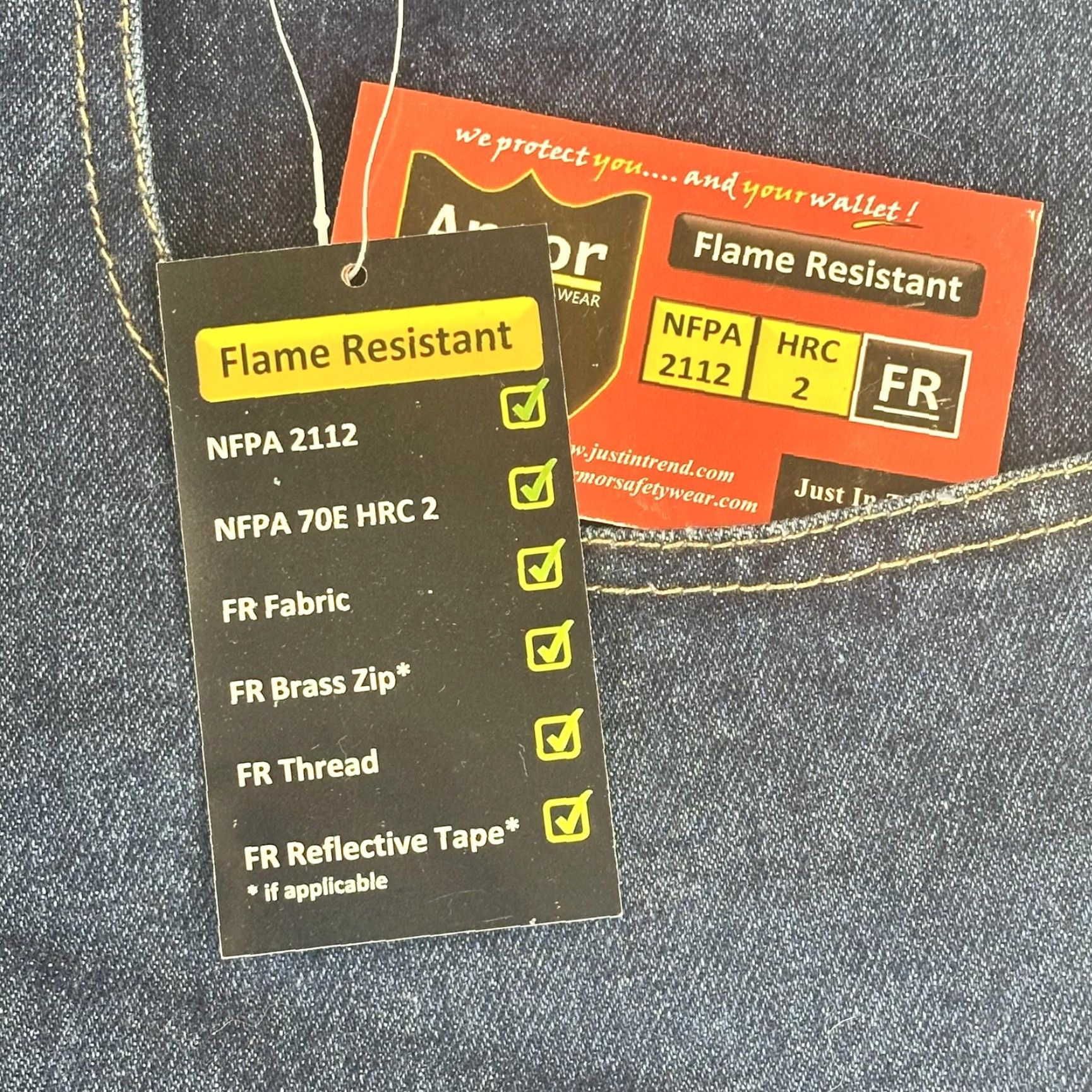 Vintage Armor Jeans Mens 40x30 Flame Resistant FR Work Pants NFPA 2112 HRC 2 Blue Size US 40 / EU 56 - 5 Thumbnail