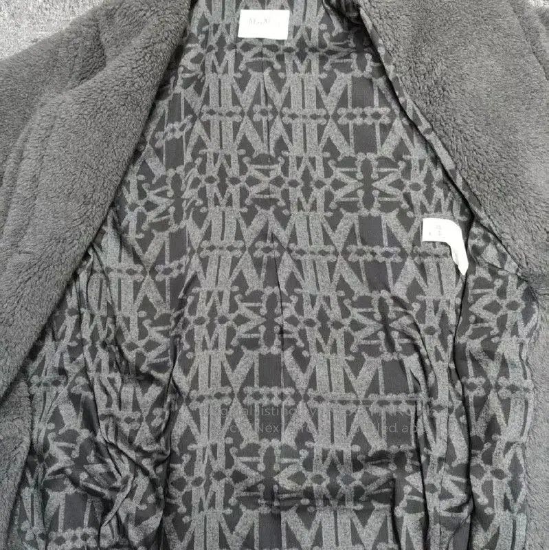 Max Mara MaxMara Gray Women's Overcoat Size L . Size L / US 10 / IT 46 - 3 Thumbnail