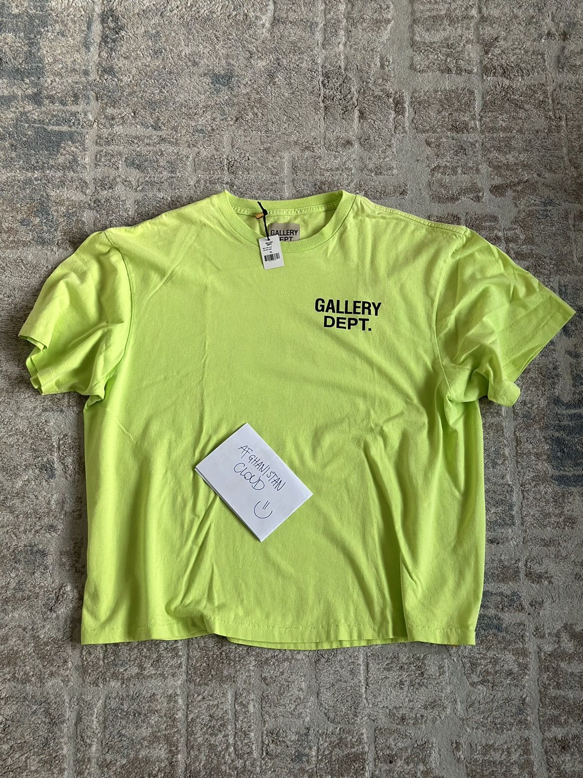 image of Gallery Dept Logo Lime T Shirt Lemon, Men's (Size XL)