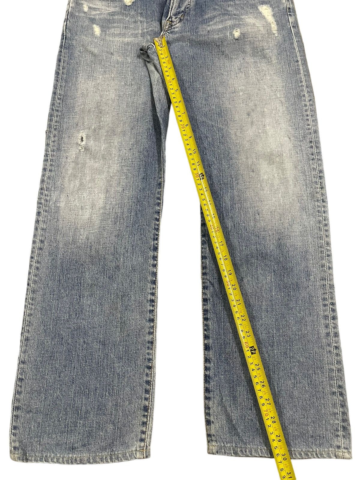 Edwin Vintage Japan Edwin 503 Blue Wash Distress Baggy Jeans Size US 34 / EU 50 - 12 Thumbnail