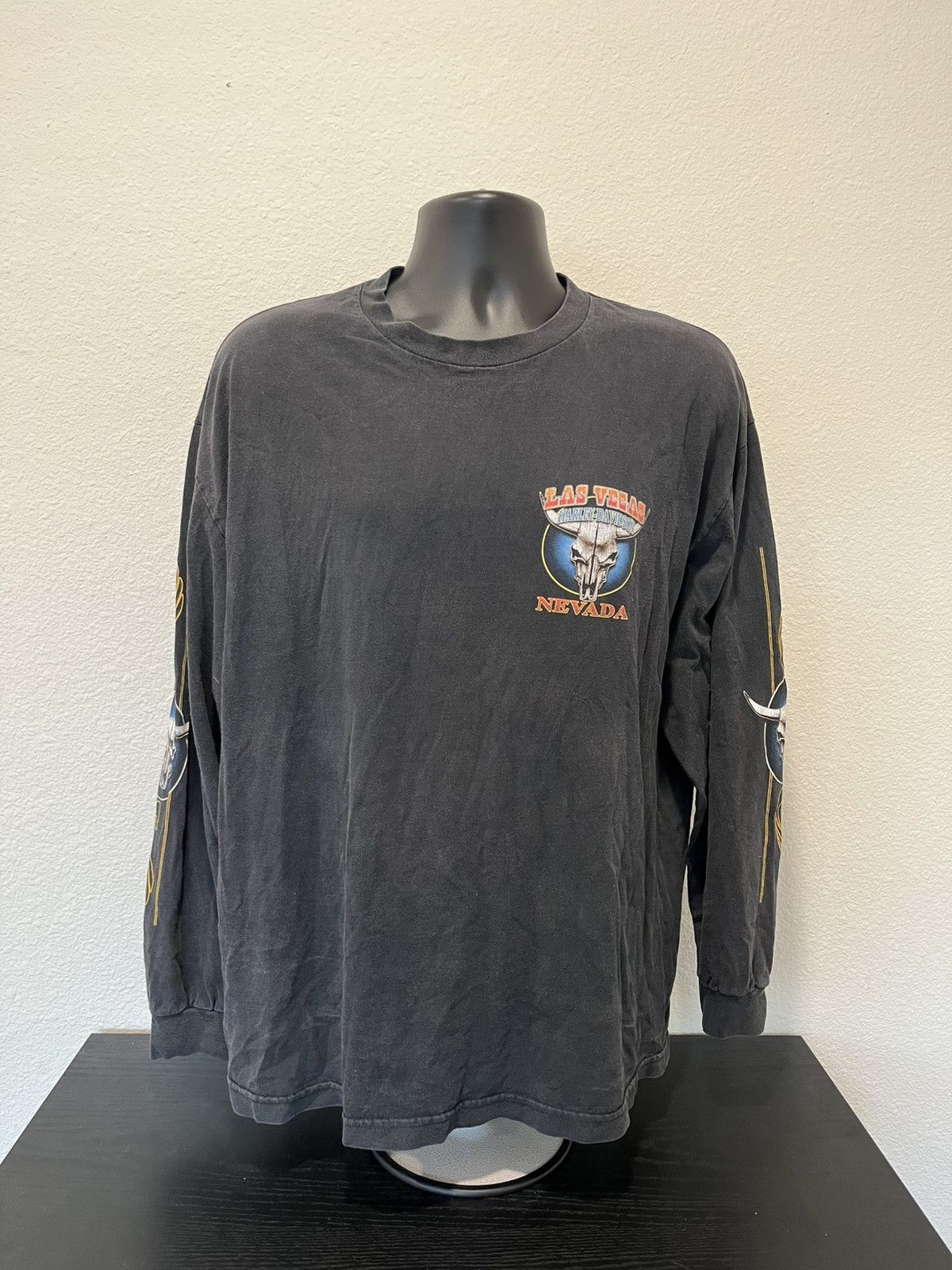 Harley Davidson × Vintage Vintage Harley Davidson Las Vegas long sleeve shirt Size US XL / EU 56 / 4 - 1 Thumbnail