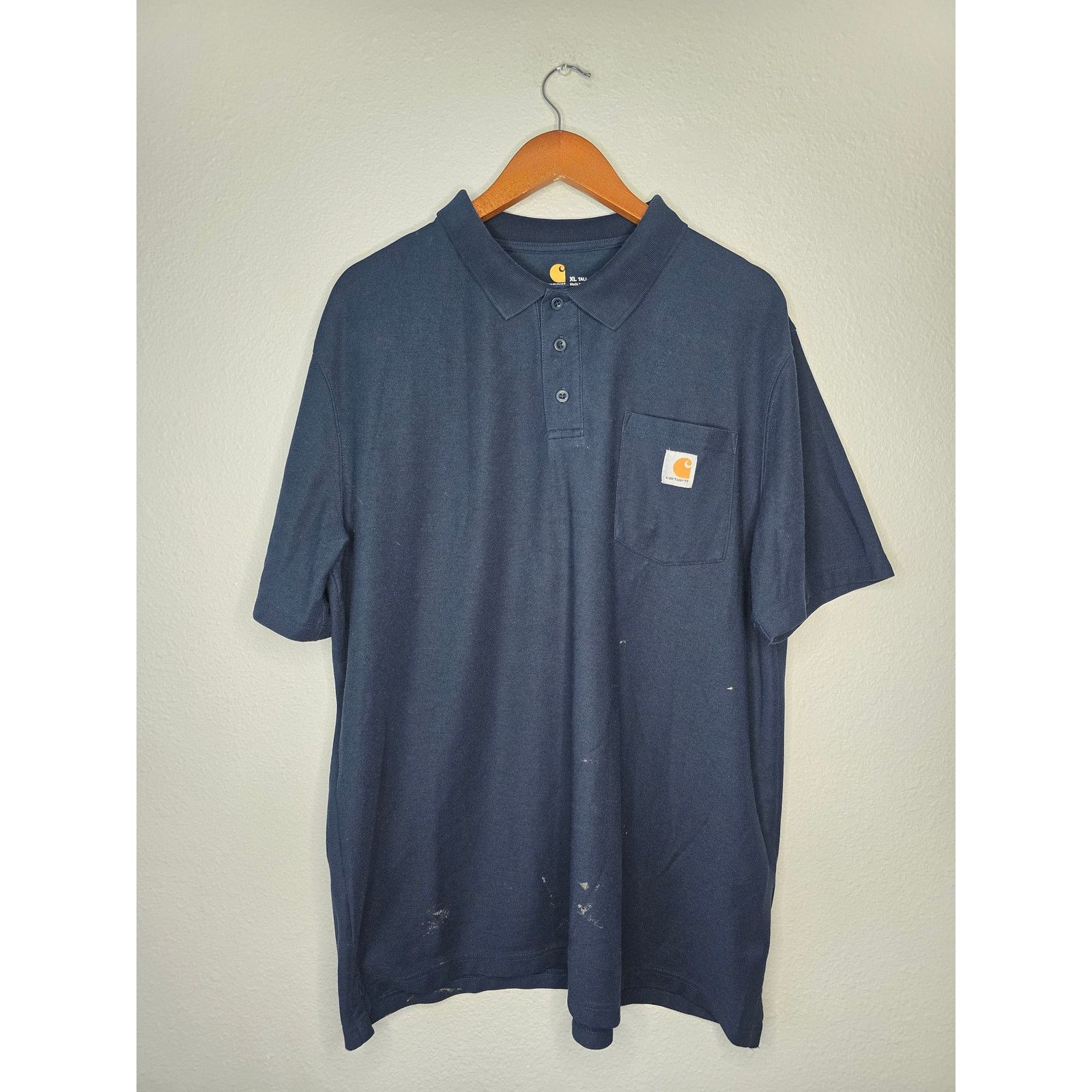 Carhartt Carhartt Polo Mens XL Tall Blue Short Sleeve Workwear Shirt Size US XL / EU 56 / 4 - 2 Thumbnail