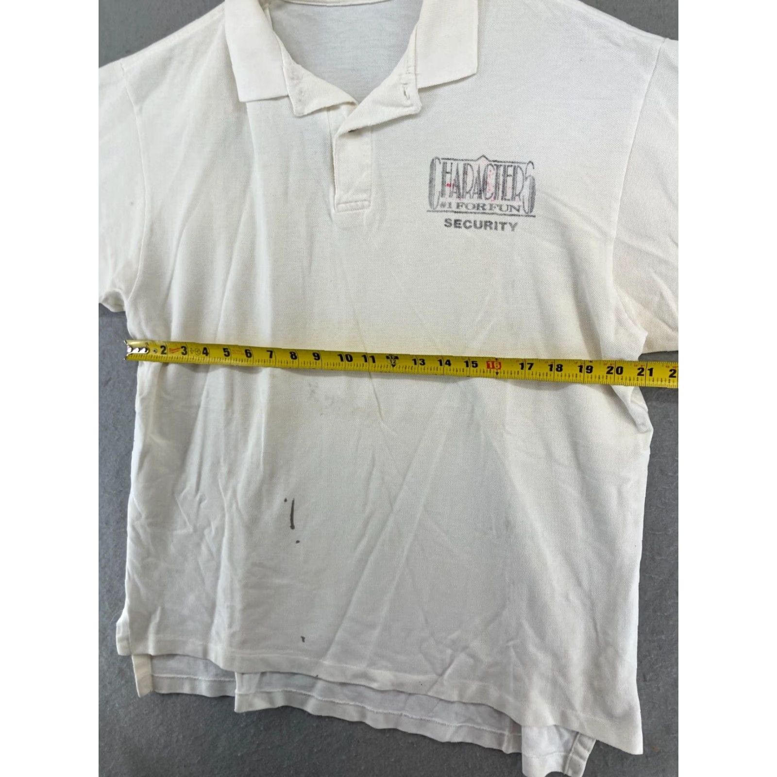 Vintage VINTAGE Hatterasman SECURITY Shirt Mens XL White Polo Classic T-Shirt Mens XL White Vintage 90s Size US XL / EU 56 / 4 - 2 Thumbnail