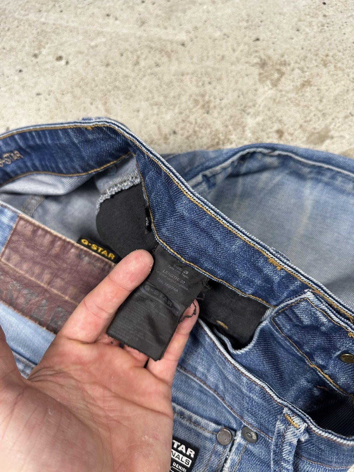 G-Star × Japanese Brand × Vintage Vintage Y2K G Star Raw Arc Slim Distressed Denim Pants Jeans Size US 29 - 11 Thumbnail