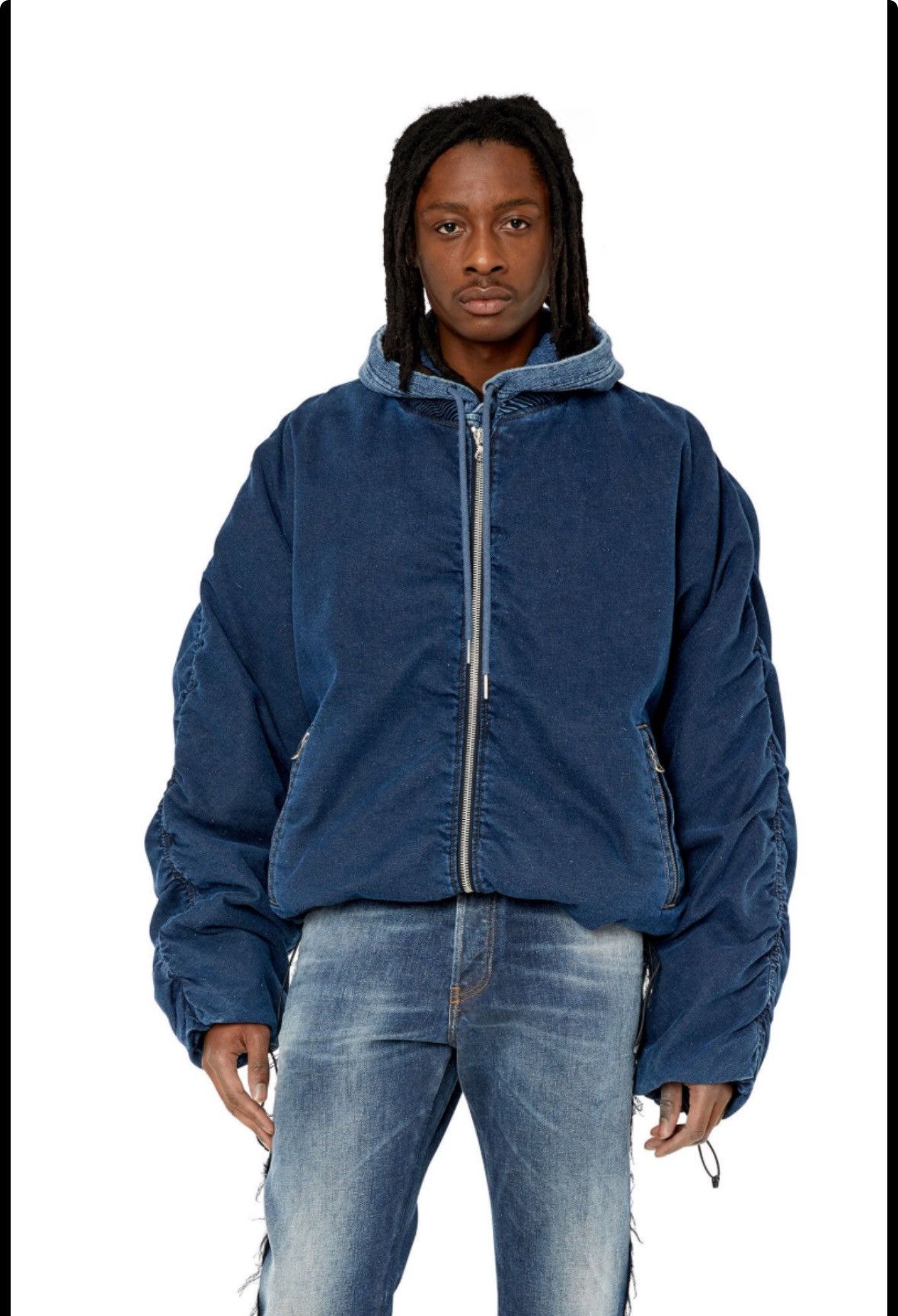 Diesel Diesel Navy Blue Bomberjacket Size US L / EU 52-54 / 3 - 3 Thumbnail