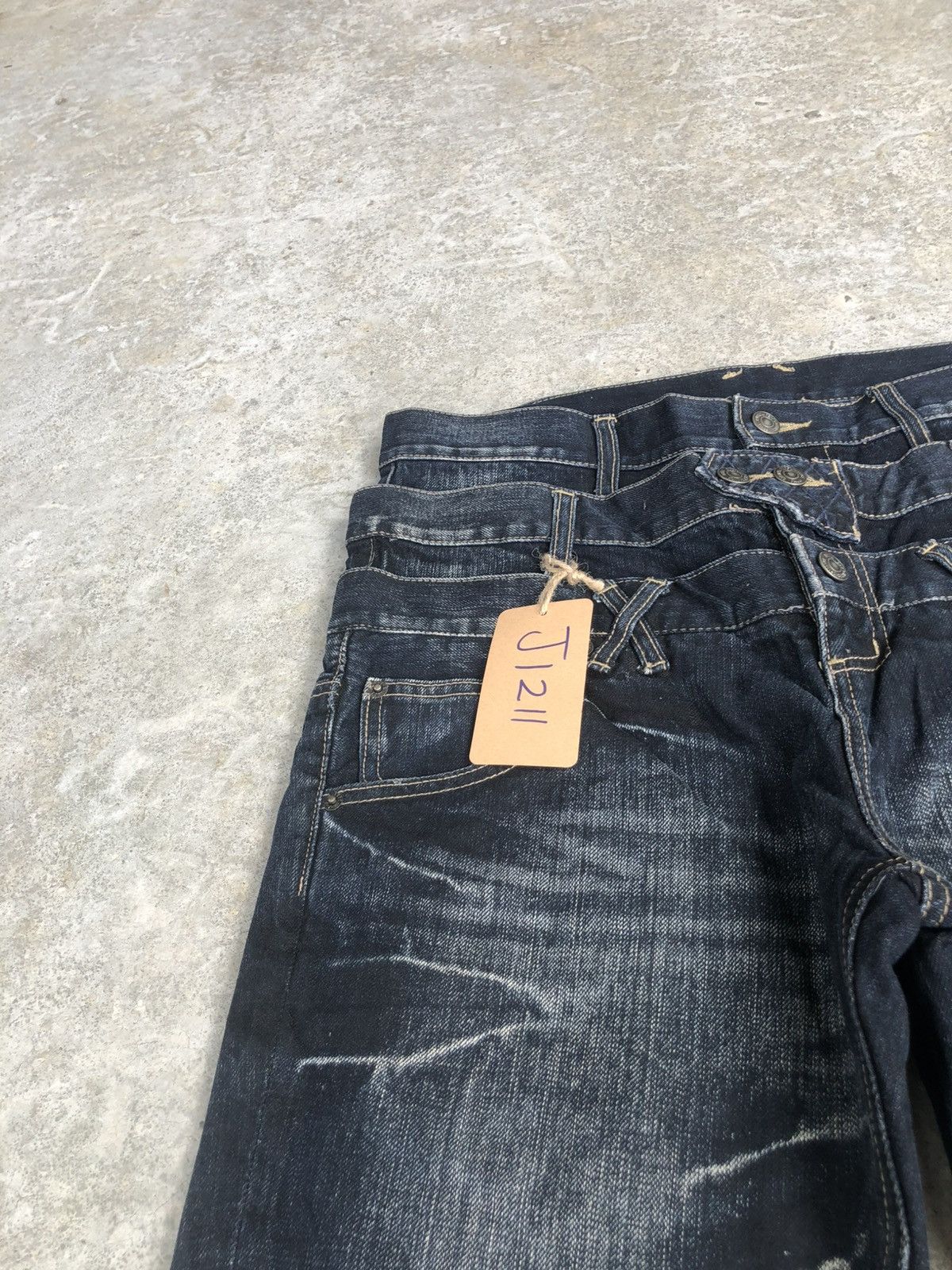 PPFM Japanese PPFM Double Waist Distressed Denim Punk Style Size US 32 / EU 48 - 13 Thumbnail