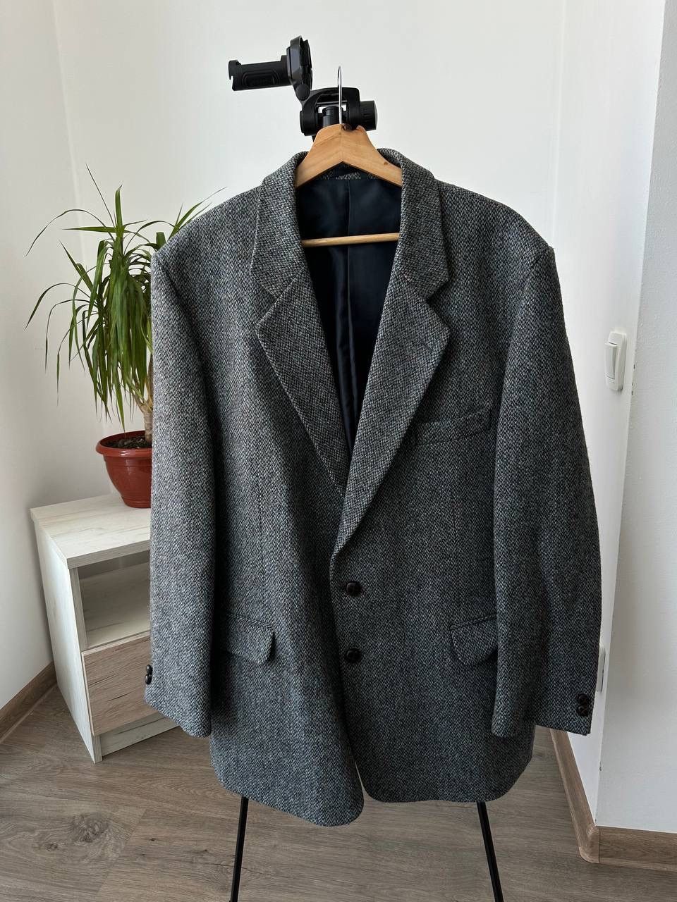 Harris Tweed × Vintage Vintage Harris Tweed Wool Bottons Blazer Coat Jacket Size 52R - 19 Thumbnail
