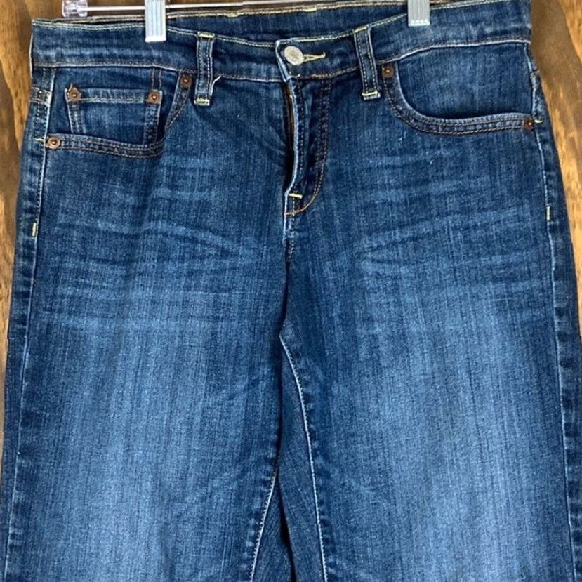 Lucky Brand Lucky Brand Jeans Blue Denim Mid Rise Cropped Stretch 6 30 in Inseam 24 in 5-Pocket Regular Women Cotton Blend Spandex Denim Casual Womens Jeans Size 30" / US 8 / IT 44 - 2 Thumbnail