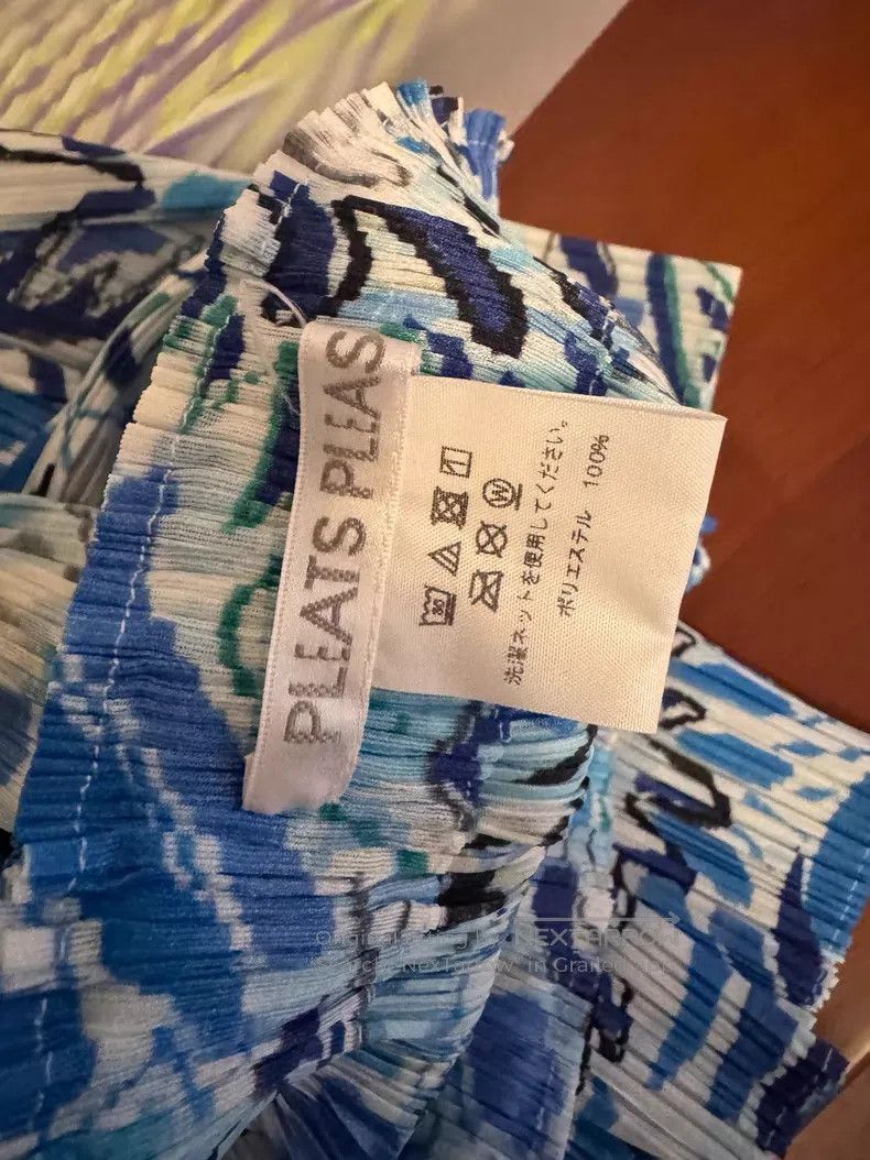Issey Miyake Issey Miyake size:3 Blue auspicious cloud skirt Size 31" - 3 Thumbnail