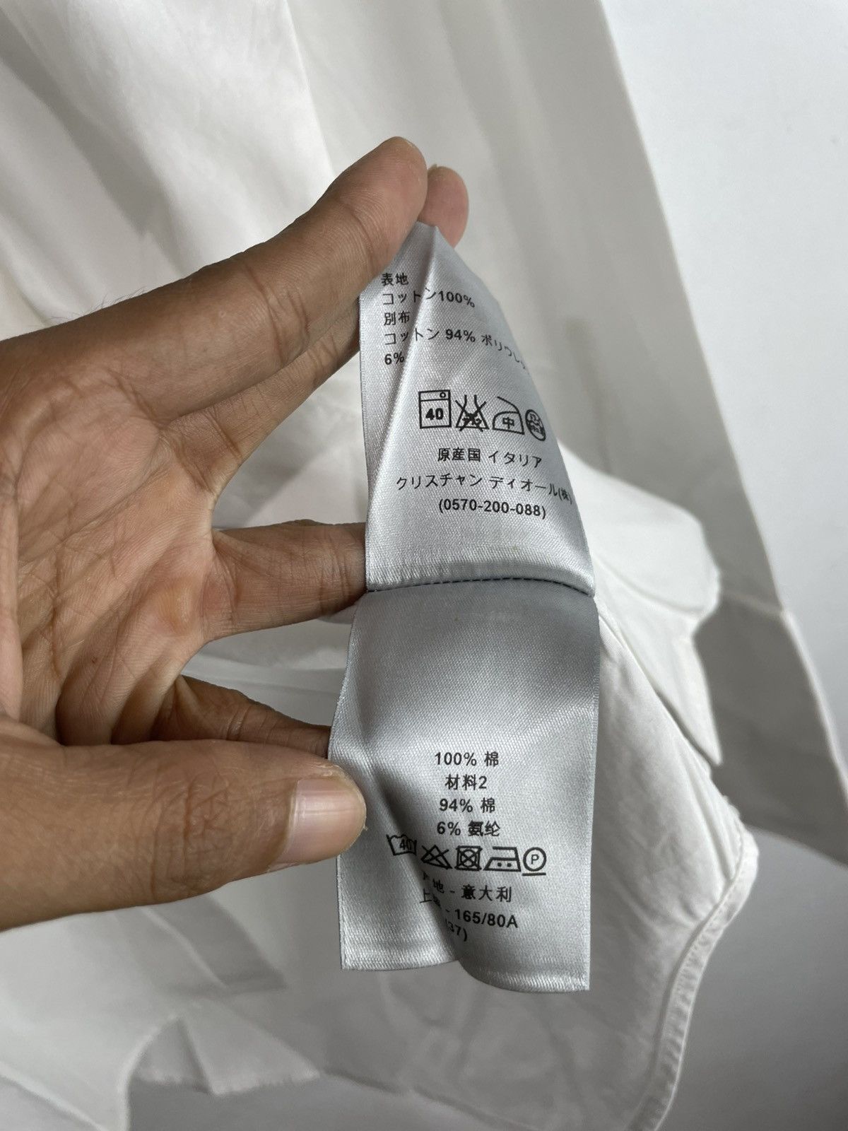 Dior Dior White Shirt With Front silver button Size S / US 4 / IT 40 - 6 Thumbnail