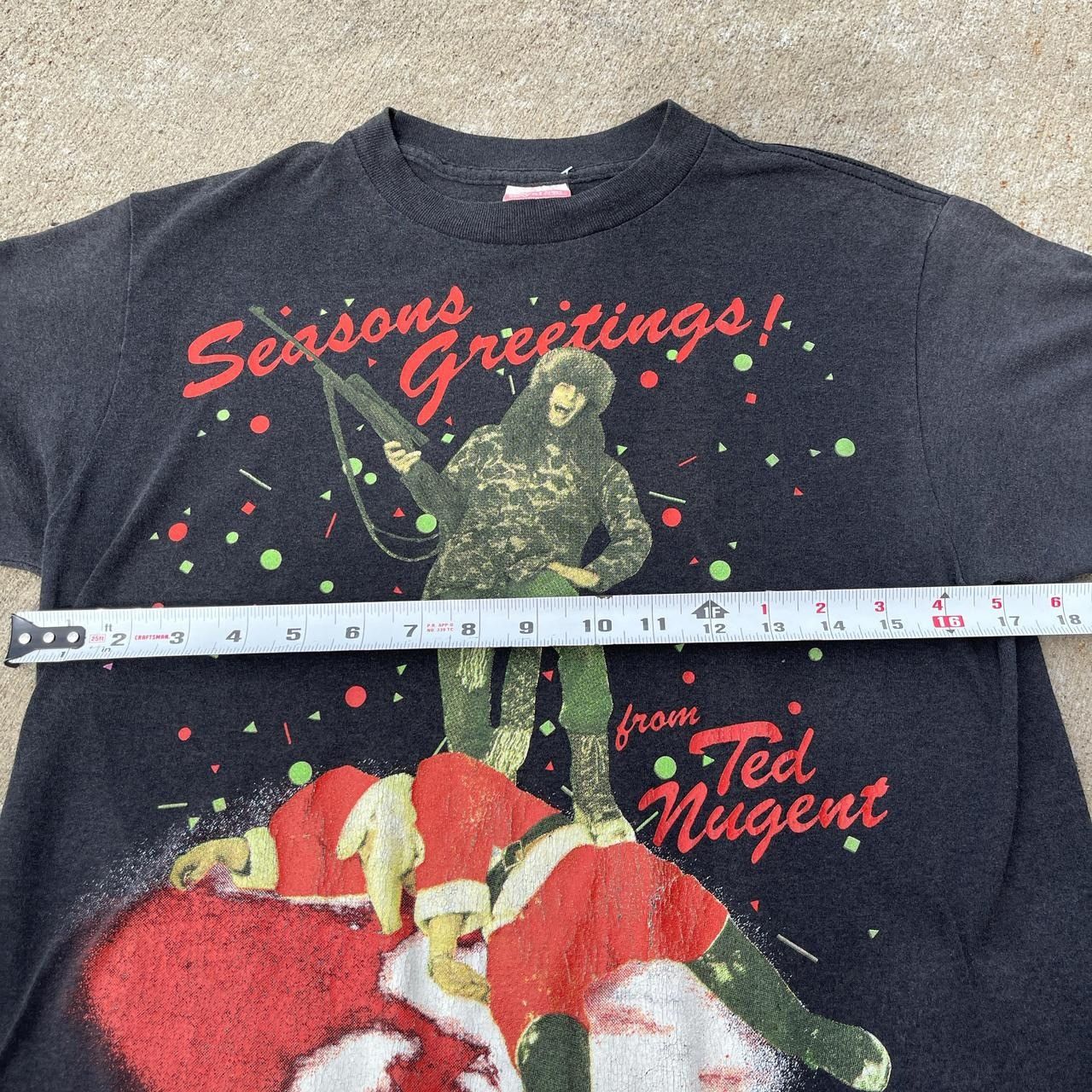 Vintage Vintage 1990 Ted nugent seasons greetings whiplash bash tee Size US M / EU 48-50 / 2 - 4 Thumbnail