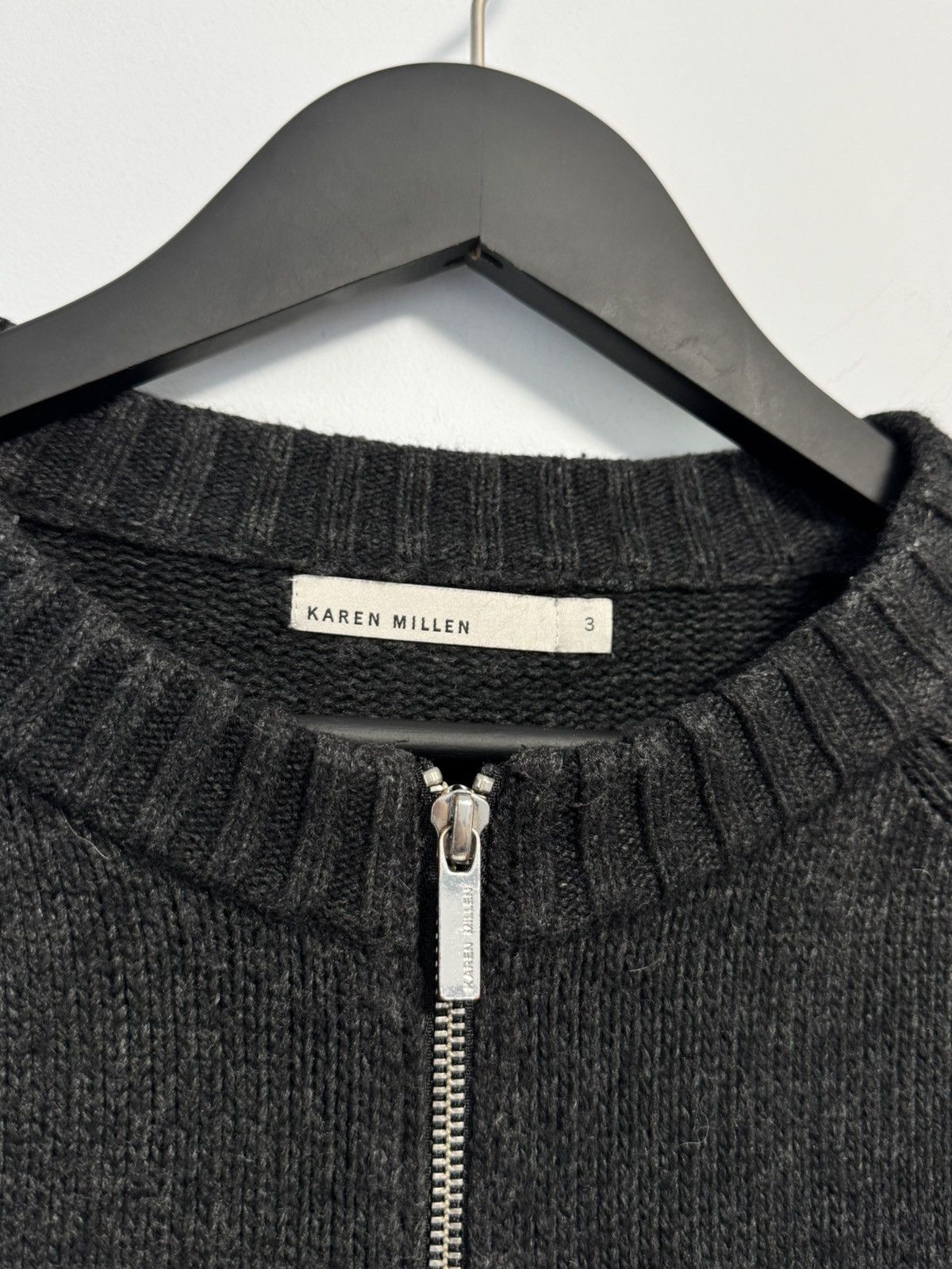 Karen Millen Karen Millen Ribbed Zip Cardigan Sweater Size L Size M / US 6-8 / IT 42-44 - 3 Thumbnail