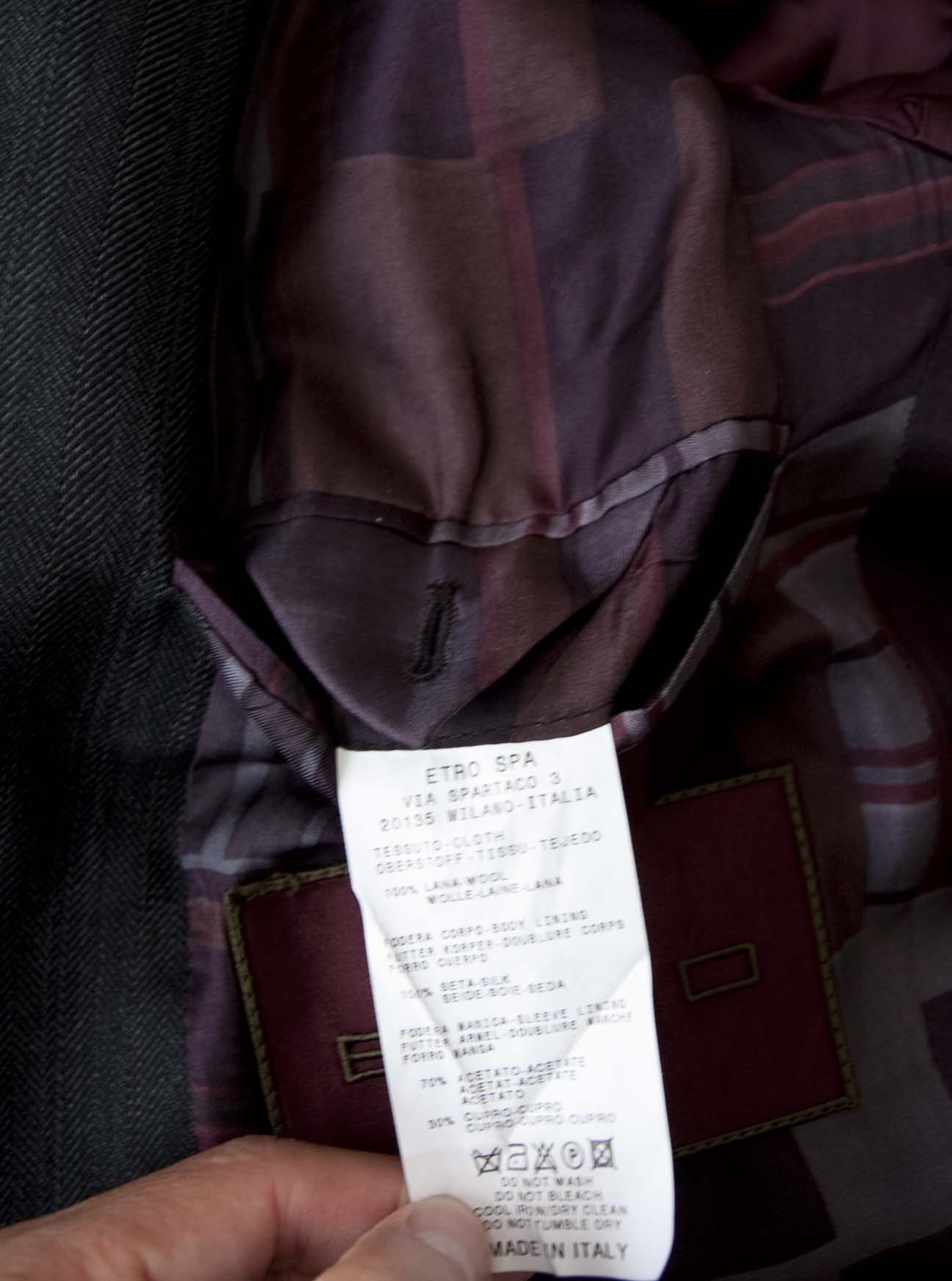 Etro Etro Milano Jacket Sport Coat Size 54 /42US Herringbone Size 42R - 7 Thumbnail