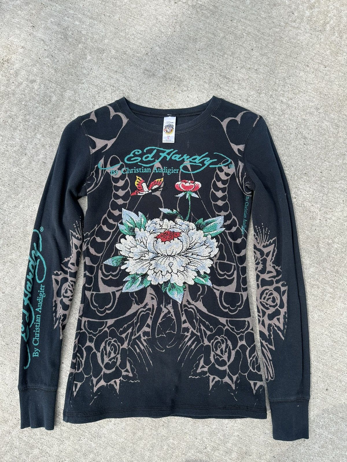 Ed Hardy Ed Hardy By Christian Audigier White Long sleeve Tee Size S Size S / US 4 / IT 40 - 7 Thumbnail