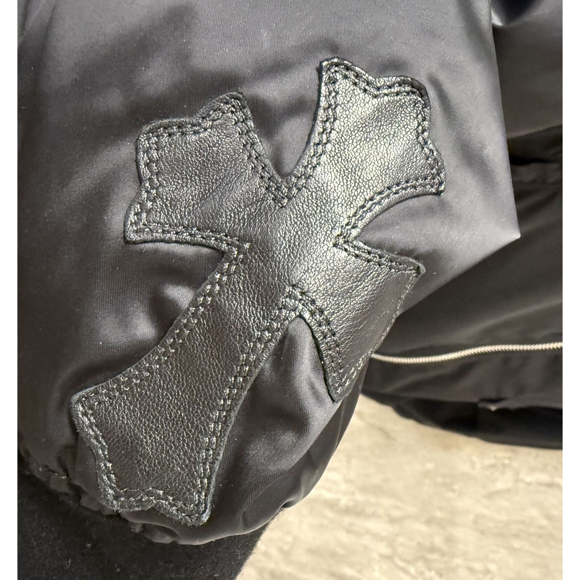 Chrome Hearts Chrome Hearts Black Bomber Jacket With Shearling Lining & Cr Size M / US 6-8 / IT 42-44 - 19 Thumbnail