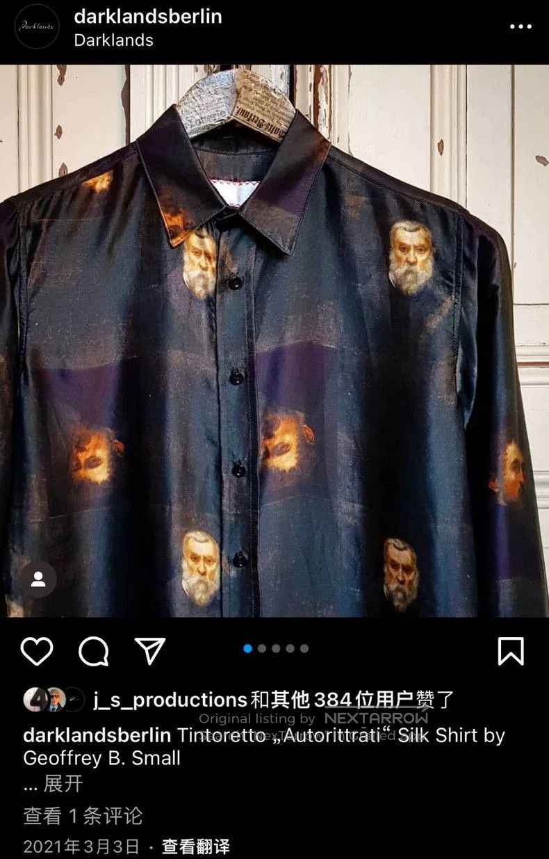 Geoffrey B. Small geoffrey.b.small Oil painting old man printed shirt. Size US L / EU 52-54 / 3 - 5 Thumbnail