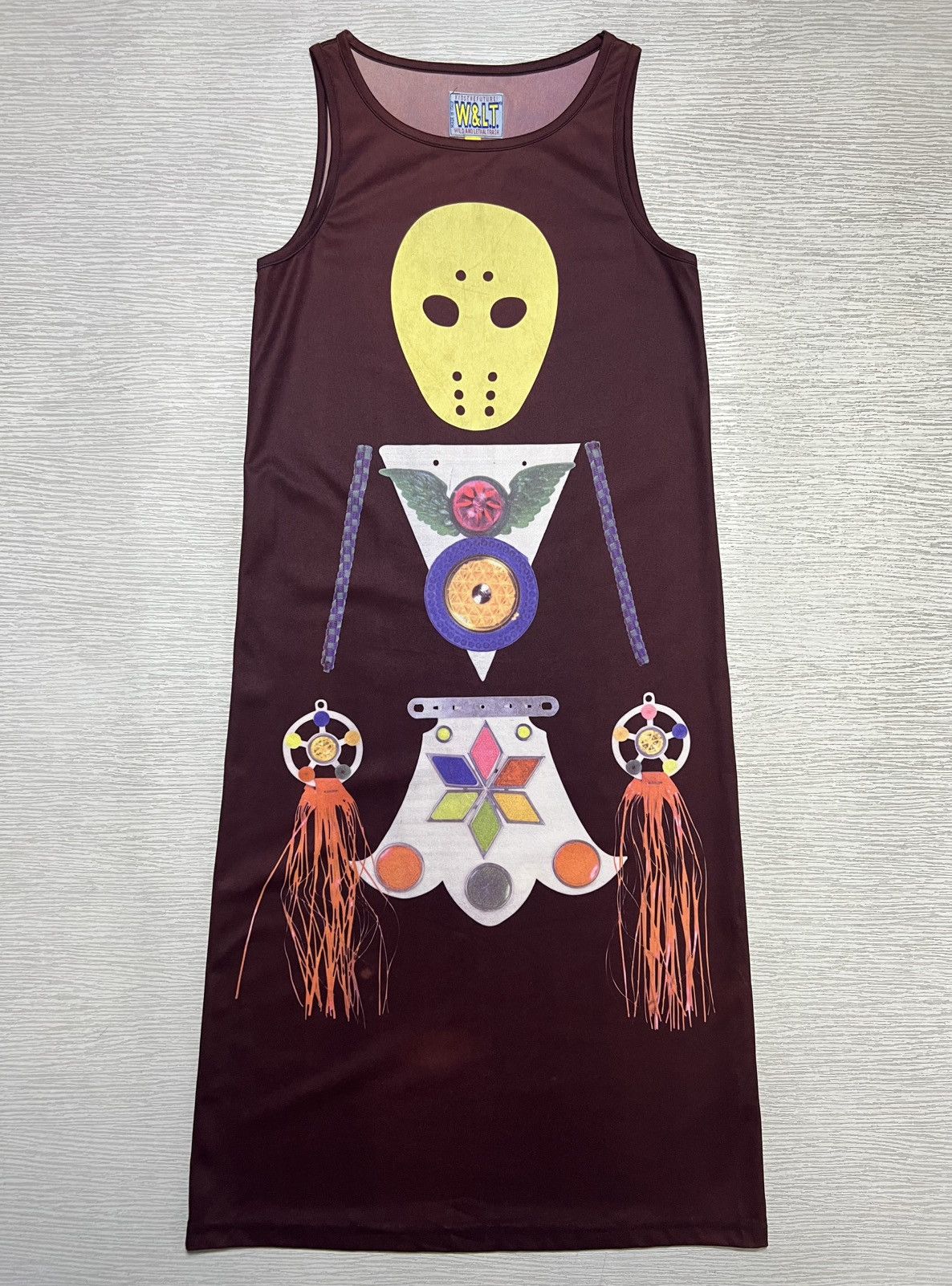 Walter Van Beirendonck Archive W&LT - F/W ‘98 Logo Neon Orange Wrestler Midi Dress Size XS / US 0-2 / IT 36-38 - 1 Thumbnail