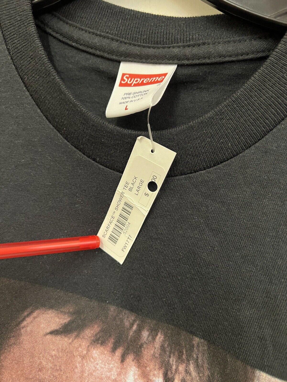 Supreme FW17 Supreme Scarface Shower Tee Black Tony Montana Chainsaw Size US L / EU 52-54 / 3 - 3 Thumbnail