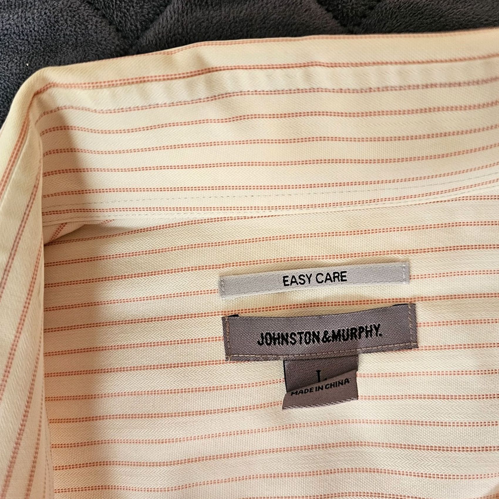 Johnston & Murphy Johnston & Murphy Shirt Men's White Pink Stripe Long Sleeve Button Up L Colorful Modern Button-Front Size US L / EU 52-54 / 3 - 2 Thumbnail
