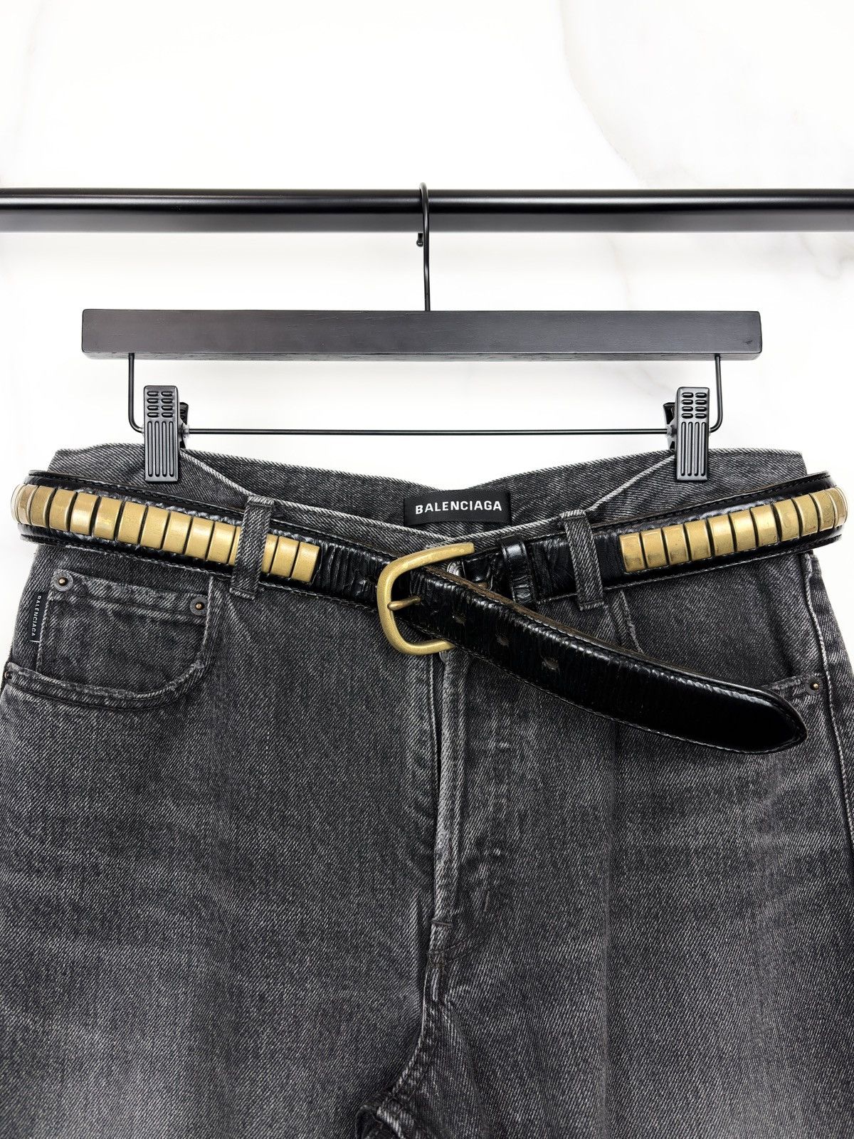 Undercover AW08 Undercover Studded Punk Leather Belt RATS Black