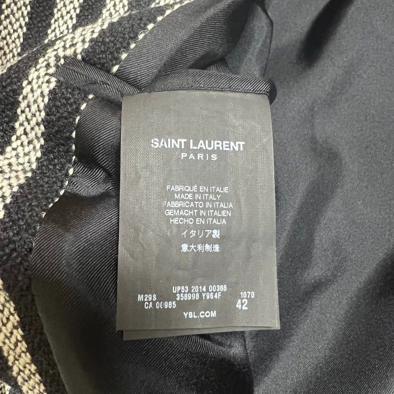 Saint Laurent Paris Saint Laurent Paris 14fw Chester striped coat-2506 Size US M / EU 48-50 / 2 - 4 Thumbnail