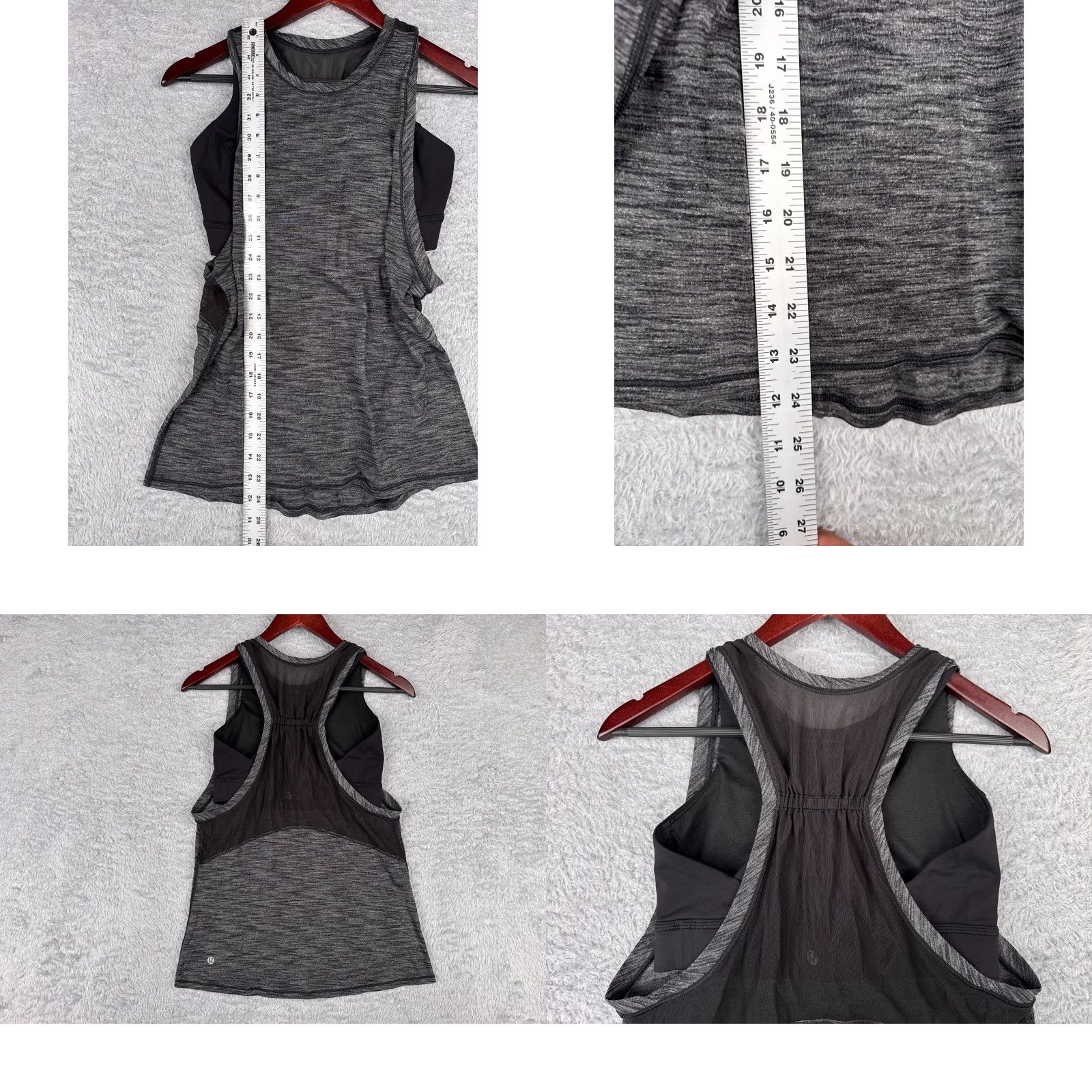 Lululemon Lululemon Shirt Women 6 Gray Heather Work The Circuit Tank Top Bult In Bra Size M / US 6-8 / IT 42-44 - 8 Thumbnail