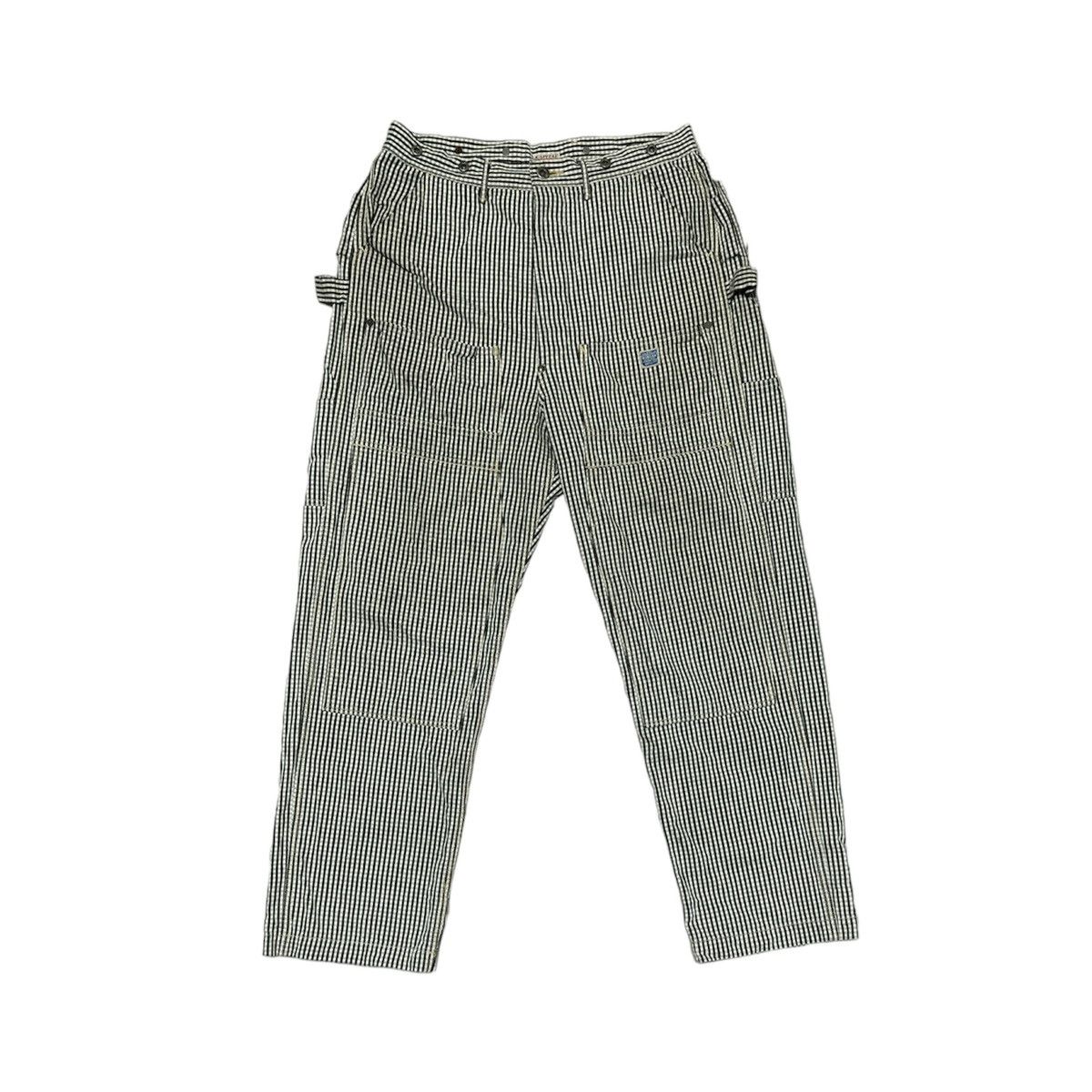image of Kapital Hickory Stripe Double Knee Carpenter Pants, Men's (Size 32)