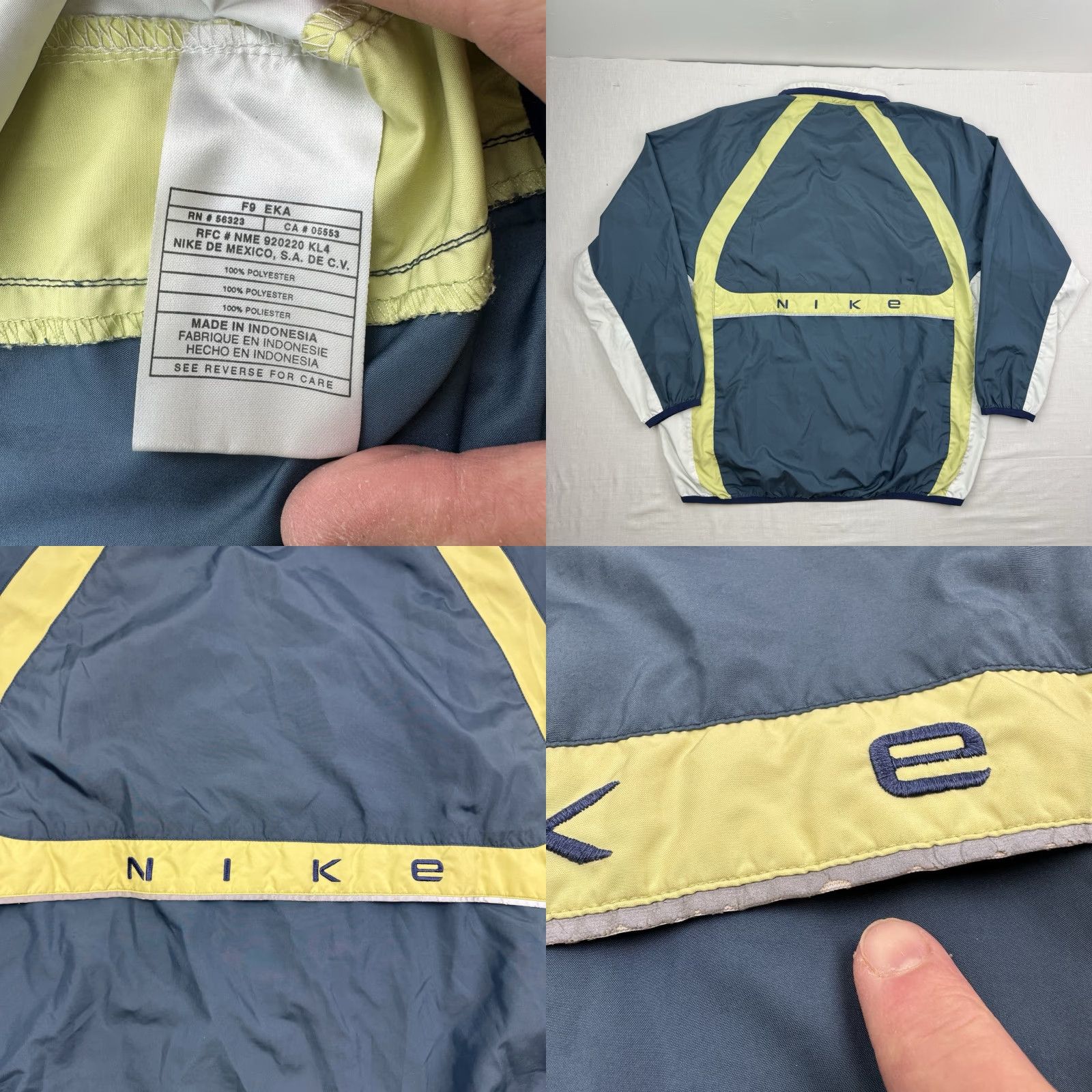 Nike VINTAGE Nike Windbreaker Jacket Womens XL Green Collared 90s Full Zip Size XL / US 12-14 / IT 48-50 - 9 Thumbnail