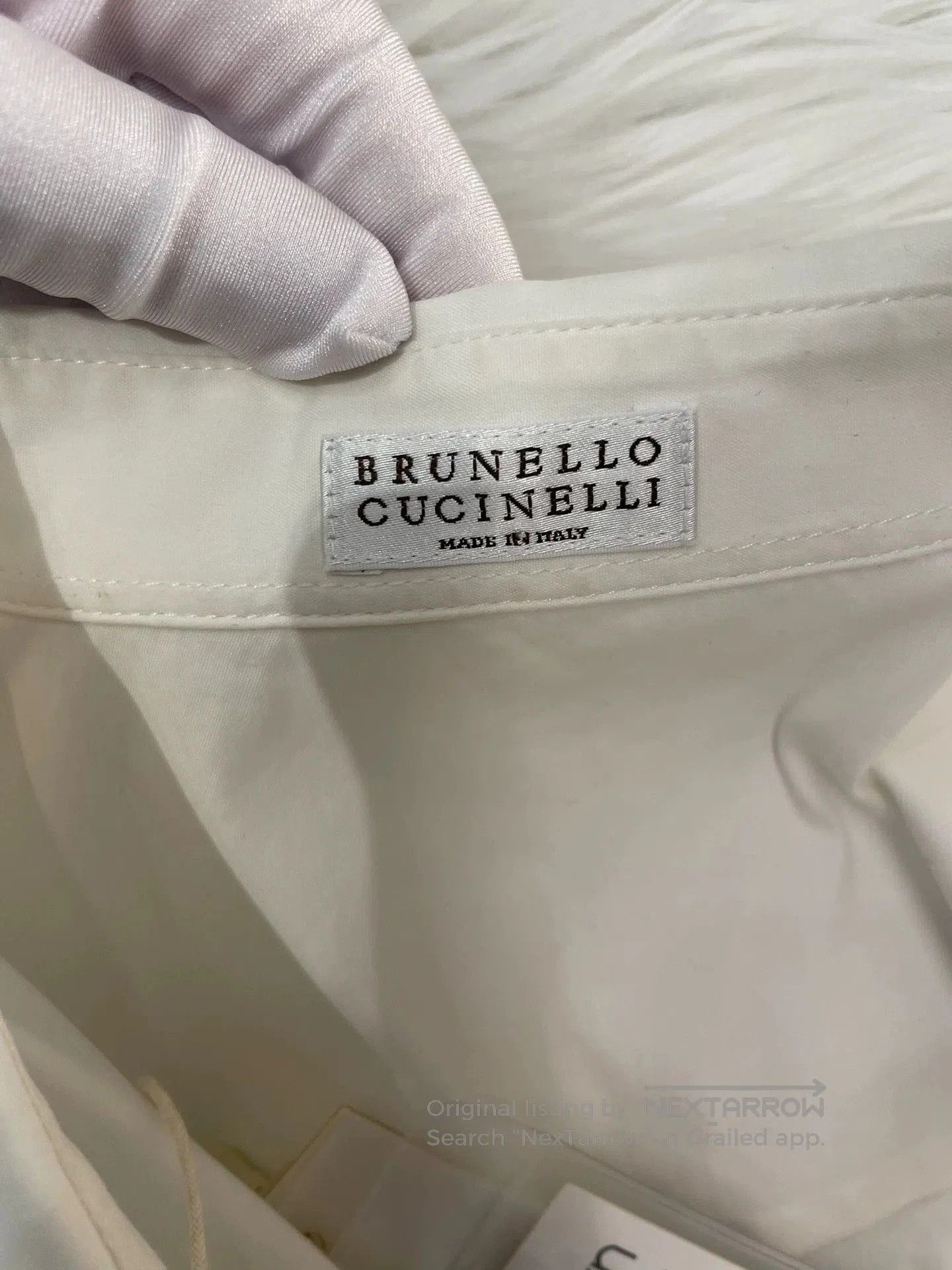 Brunello Cucinelli white beaded cotton shirt by brunello cucinelli. Size US XS / EU 42 / 0 - 3 Thumbnail