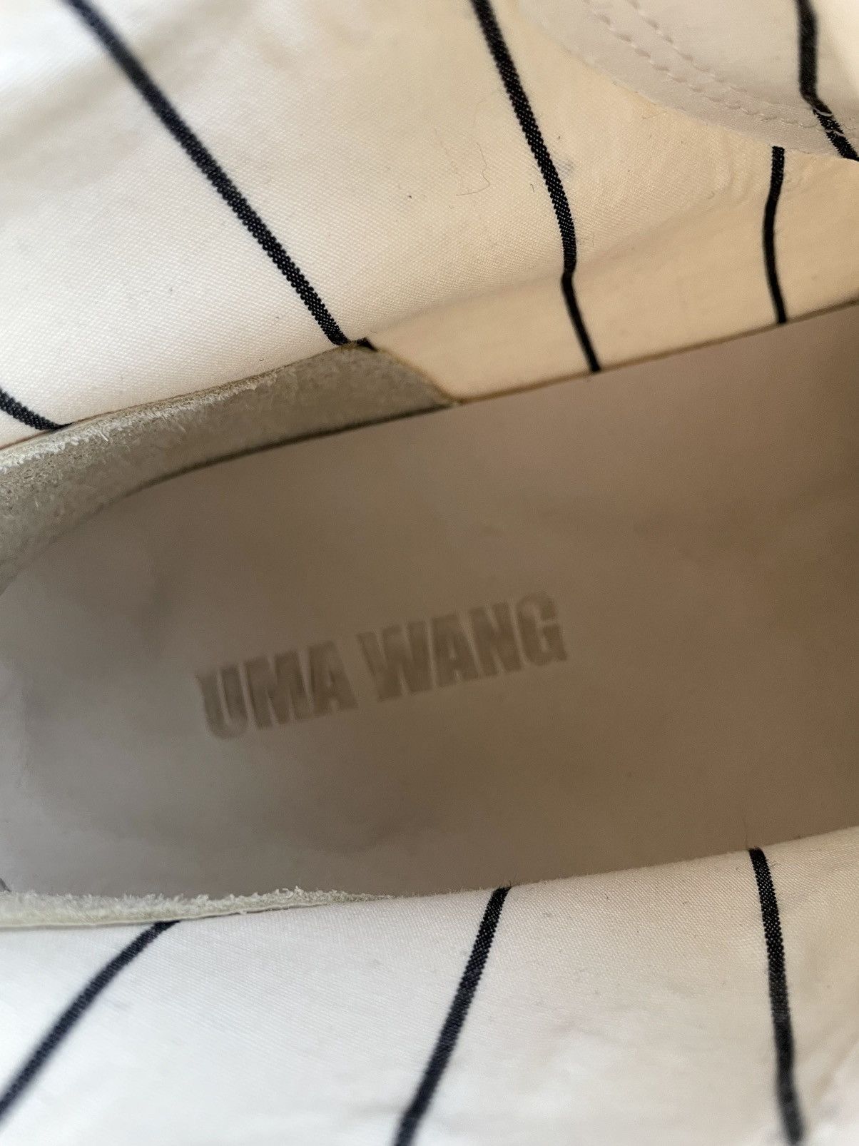 Uma Wang Uma Wang White Canvas Tennis Shoe Hi Top Sneakers Size 43 Size US 9.5 / EU 42-43 - 9 Thumbnail