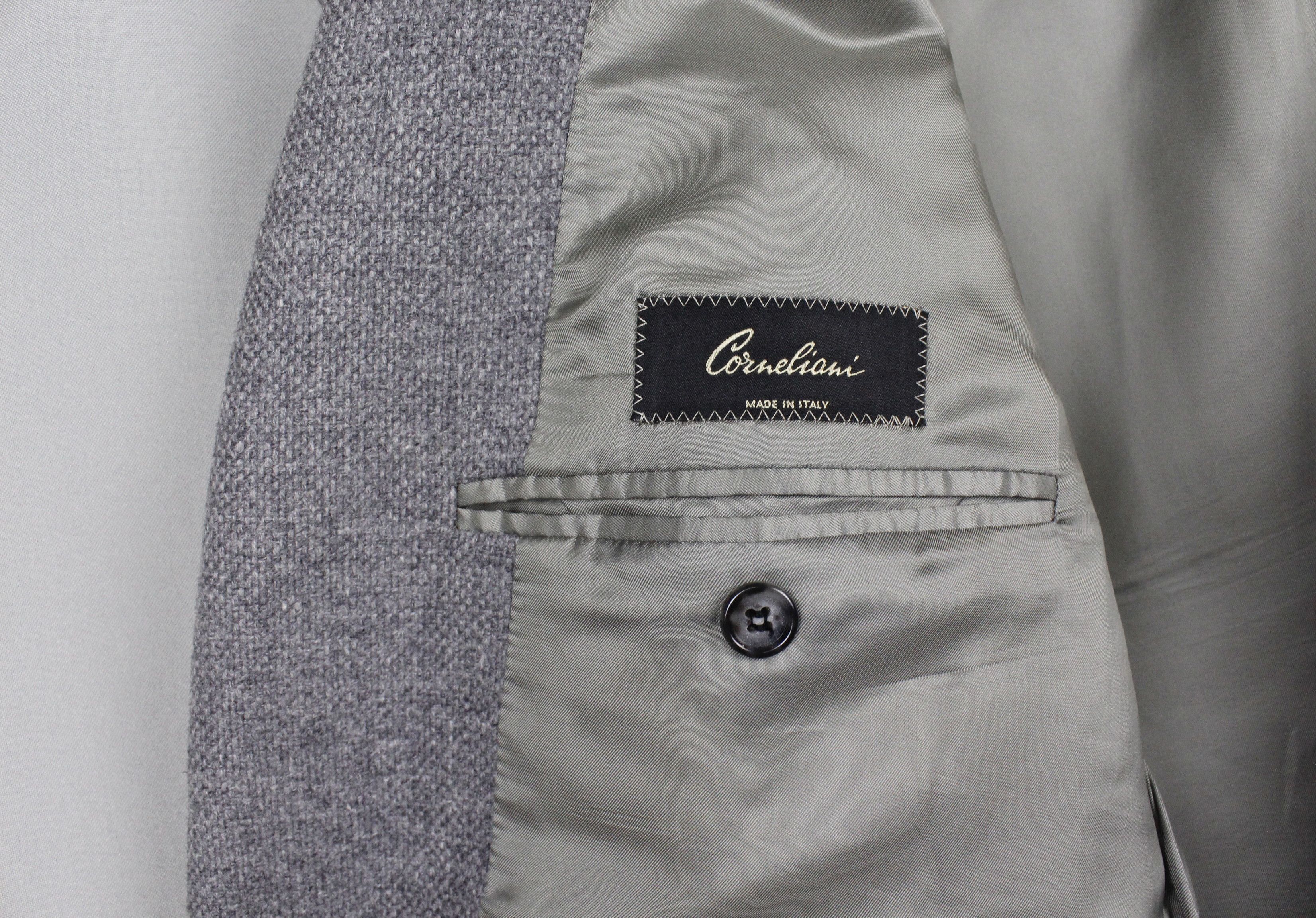 Corneliani Corneliani Gray Triple Button Wool Cashmere Blazer/Jacket Size US XL / EU 56 / 4 - 4 Thumbnail