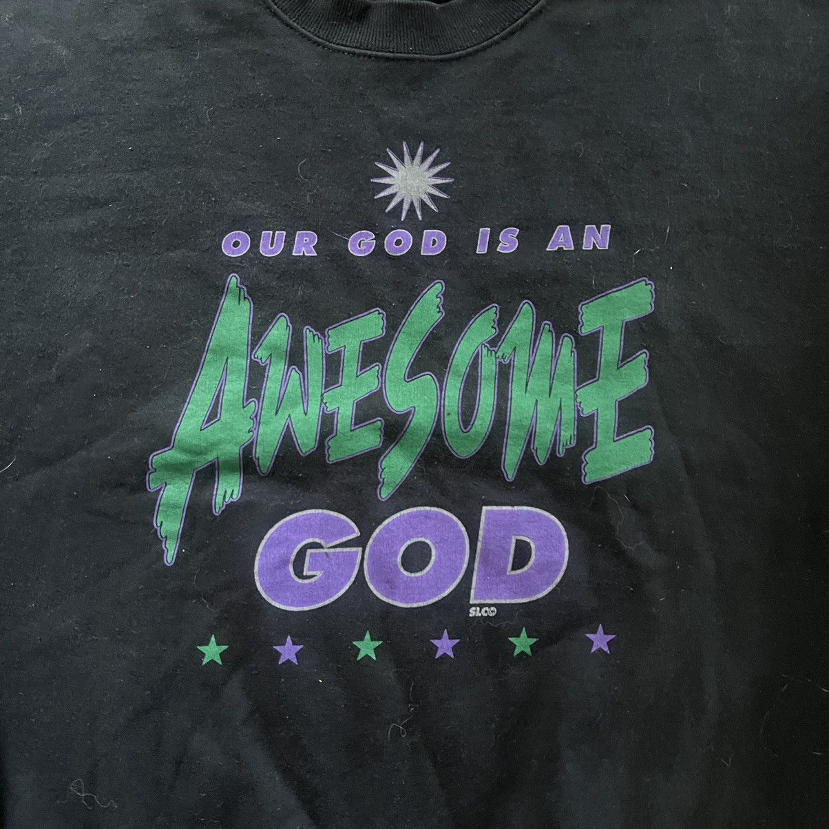 Vintage Vtg 90s Awesome God Crew Neck Size US M / EU 48-50 / 2 - 2 Thumbnail