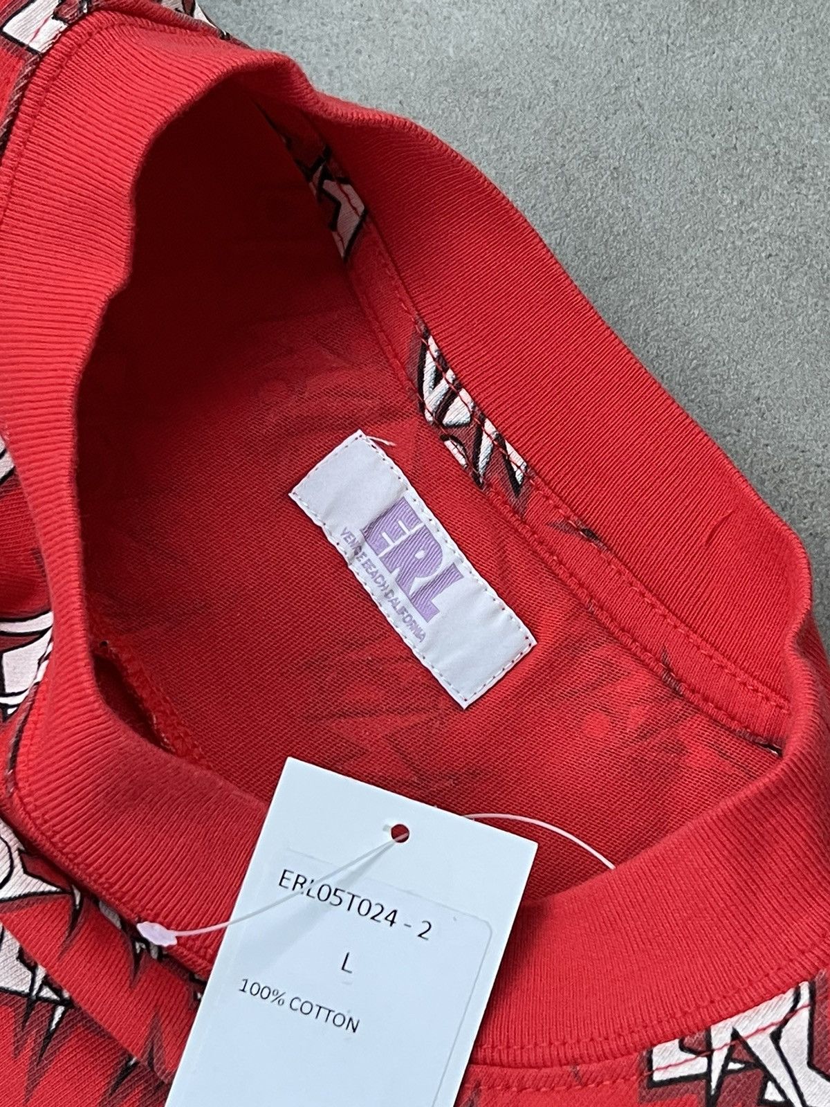 ERL DS! SS23 ERL All Over Logo Sunscreen Red Long Sleeve Size US M / EU 48-50 / 2 - 18 Thumbnail