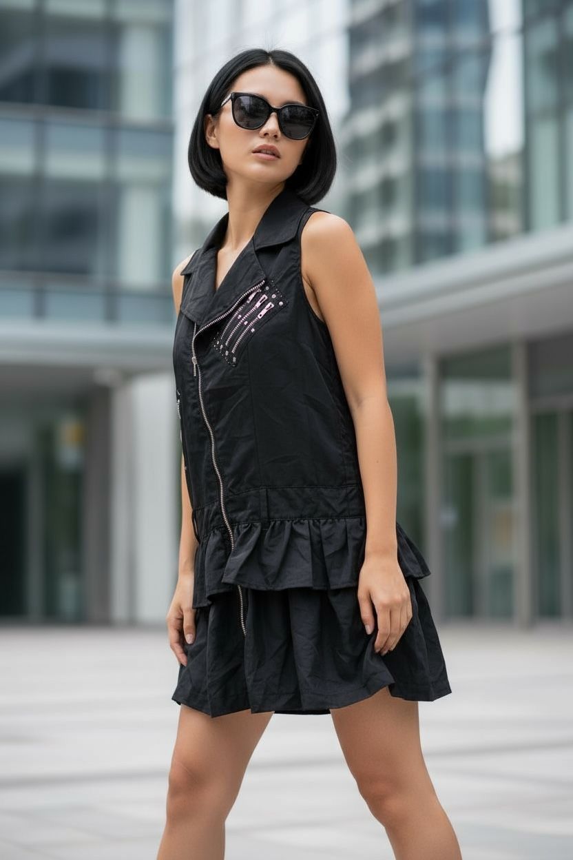 Seditionaries ACDC RAG Punk Zipper Dress Skirt (159) Size XS / US 0-2 / IT 36-38 - 1 Thumbnail
