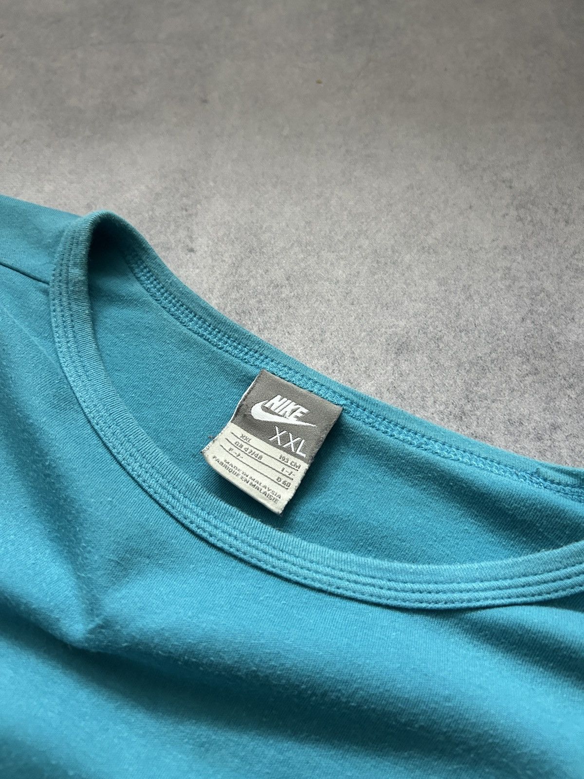 Nike × Nike ACG × Vintage Vintage Nike Tn oversized turquoise shirts mens Size US XXL / EU 58 / 5 - 4 Thumbnail