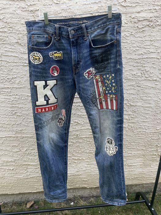 American Eagle Outfitters American Eagle x Keith Haring Patchwork Denim