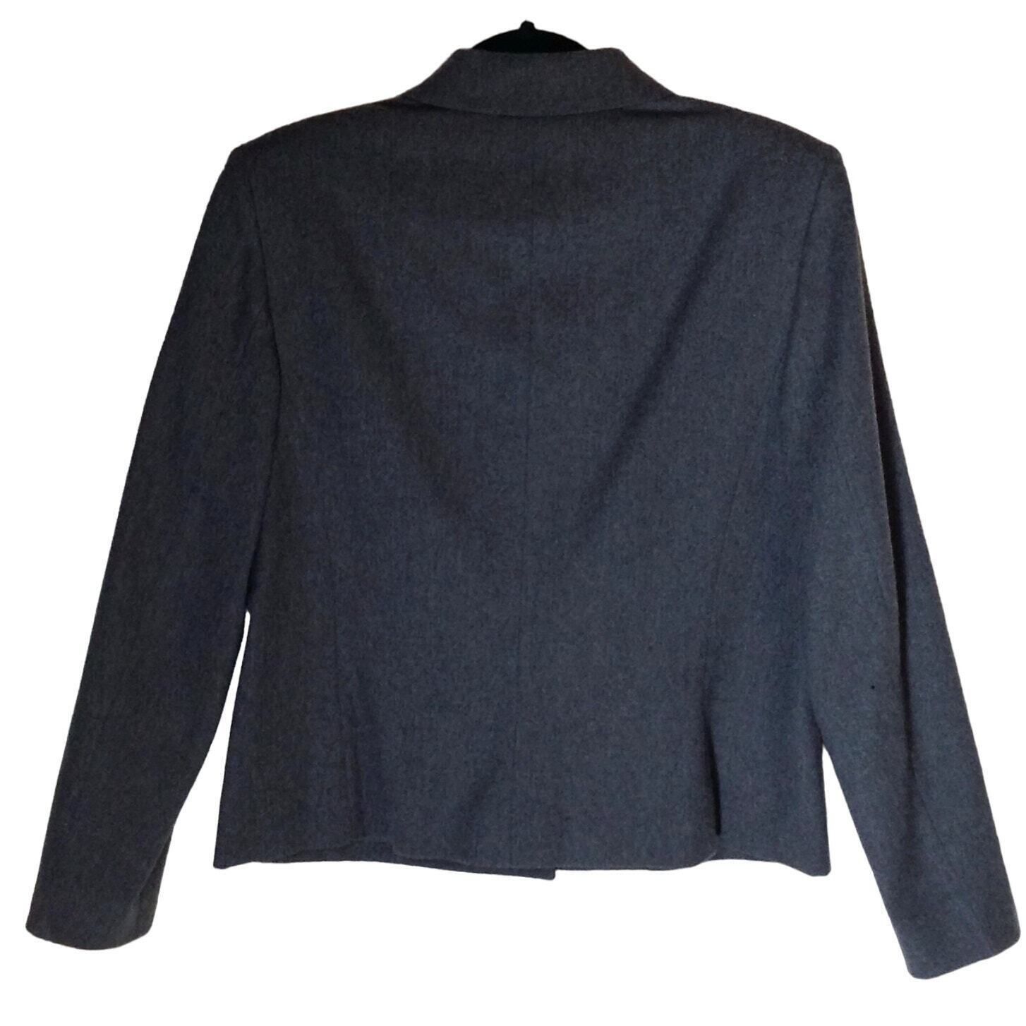 Pendleton Pendleton Wool Gray Blazer SZ 10 Collared Hidden Buttons VTG Size L / US 10 / IT 46 - 2 Thumbnail
